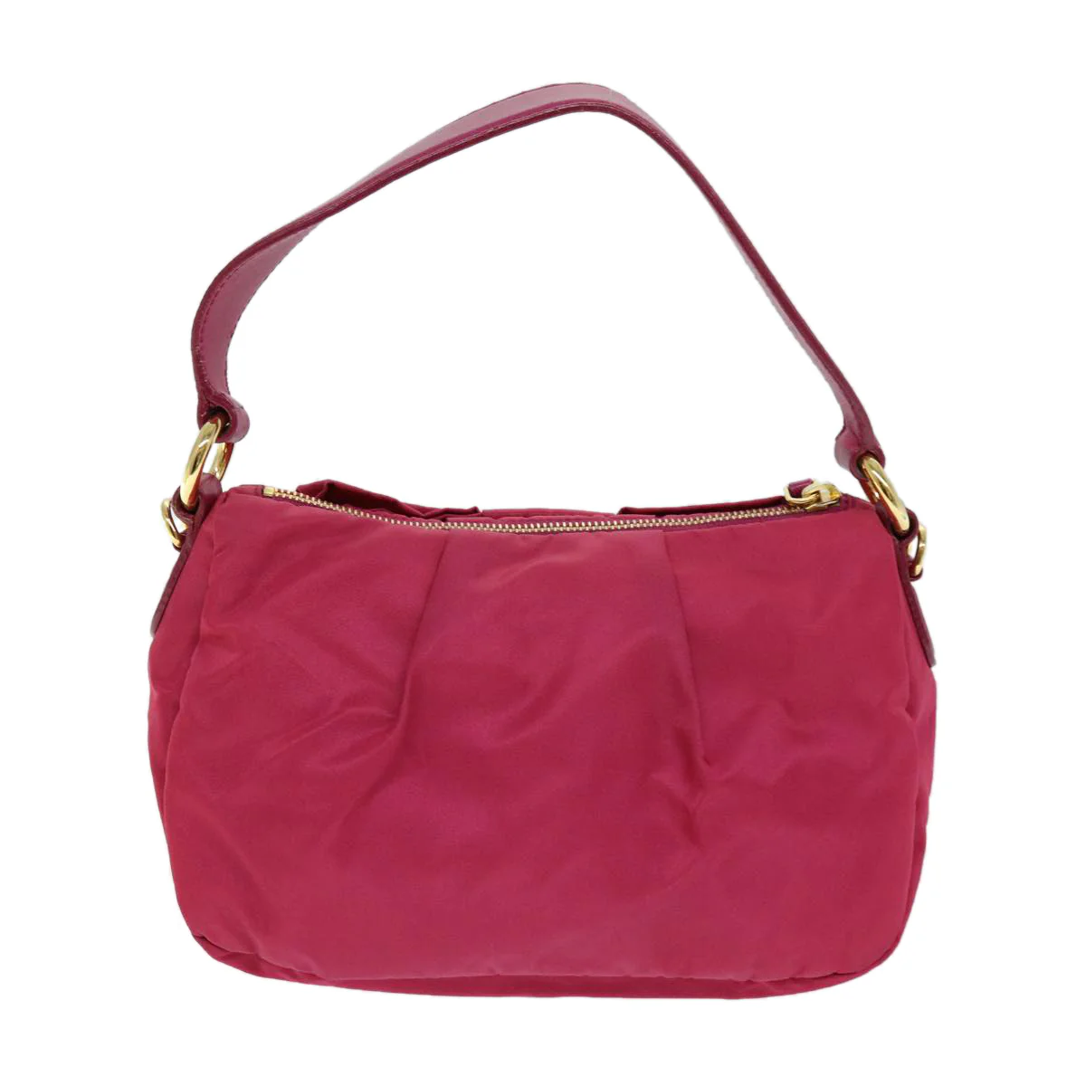 Ribbon Shoulder Bag Nylon Pink - Image 4