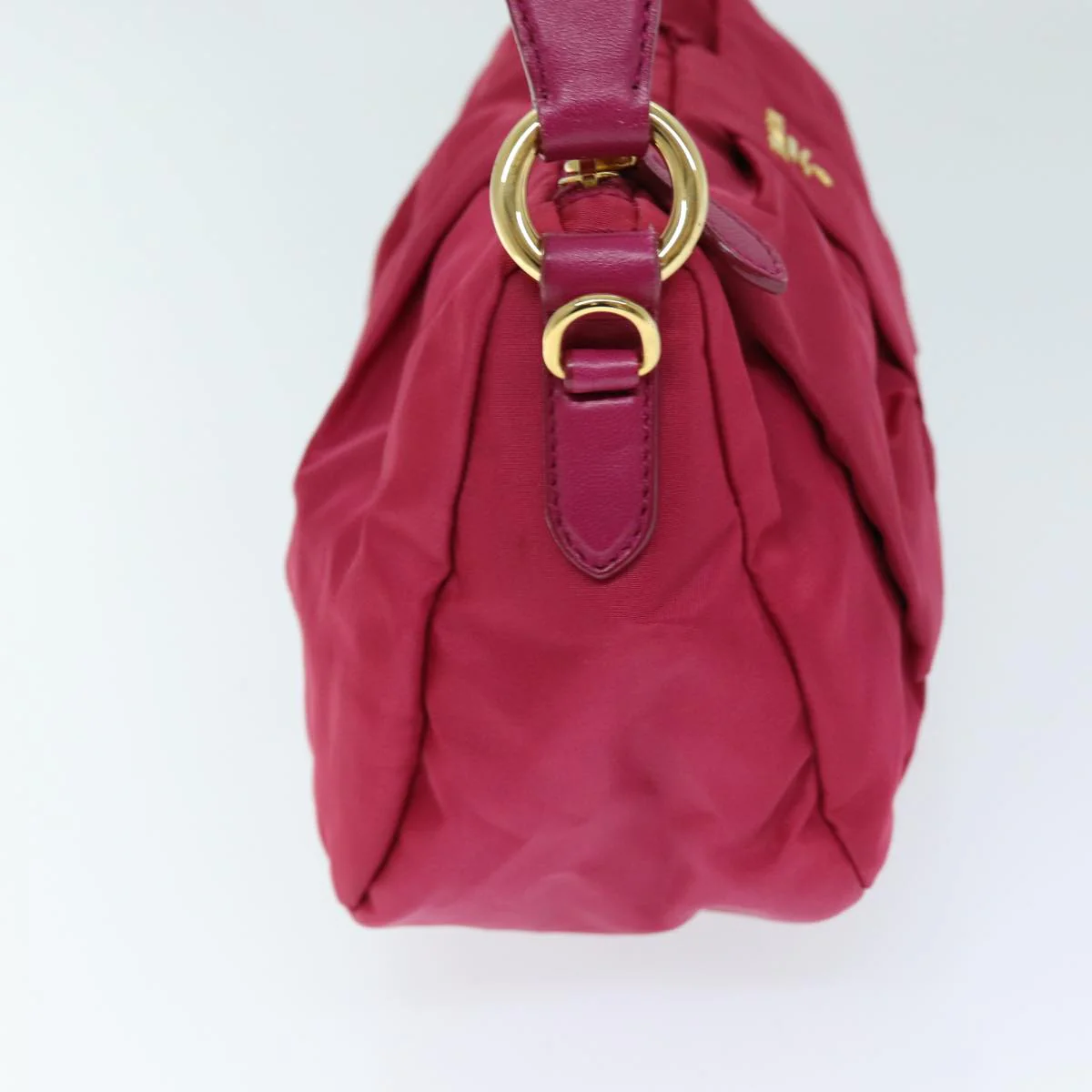 Ribbon Shoulder Bag Nylon Pink - Image 7
