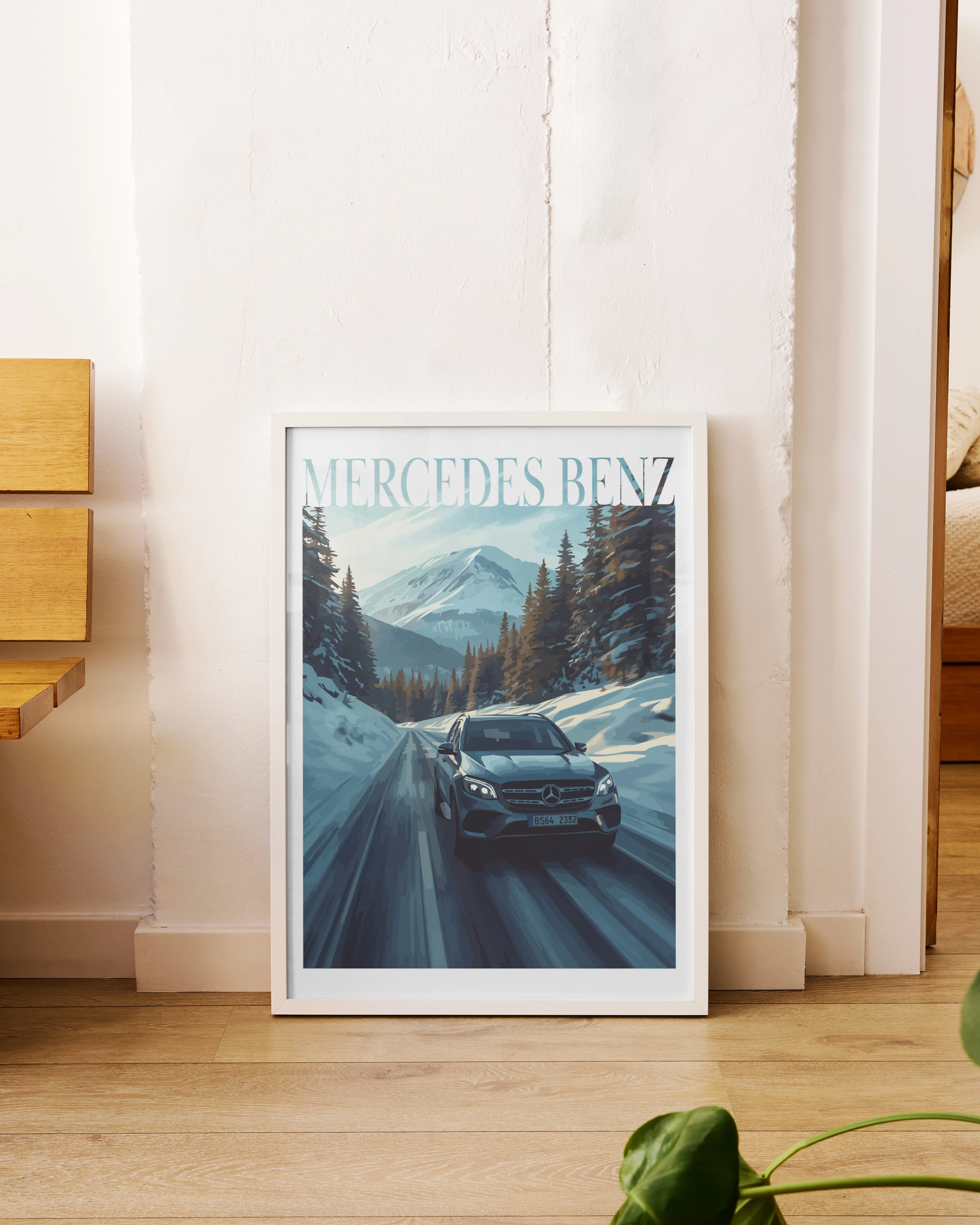 "Winter Mercedes Benz No.1" Poster - Image 3