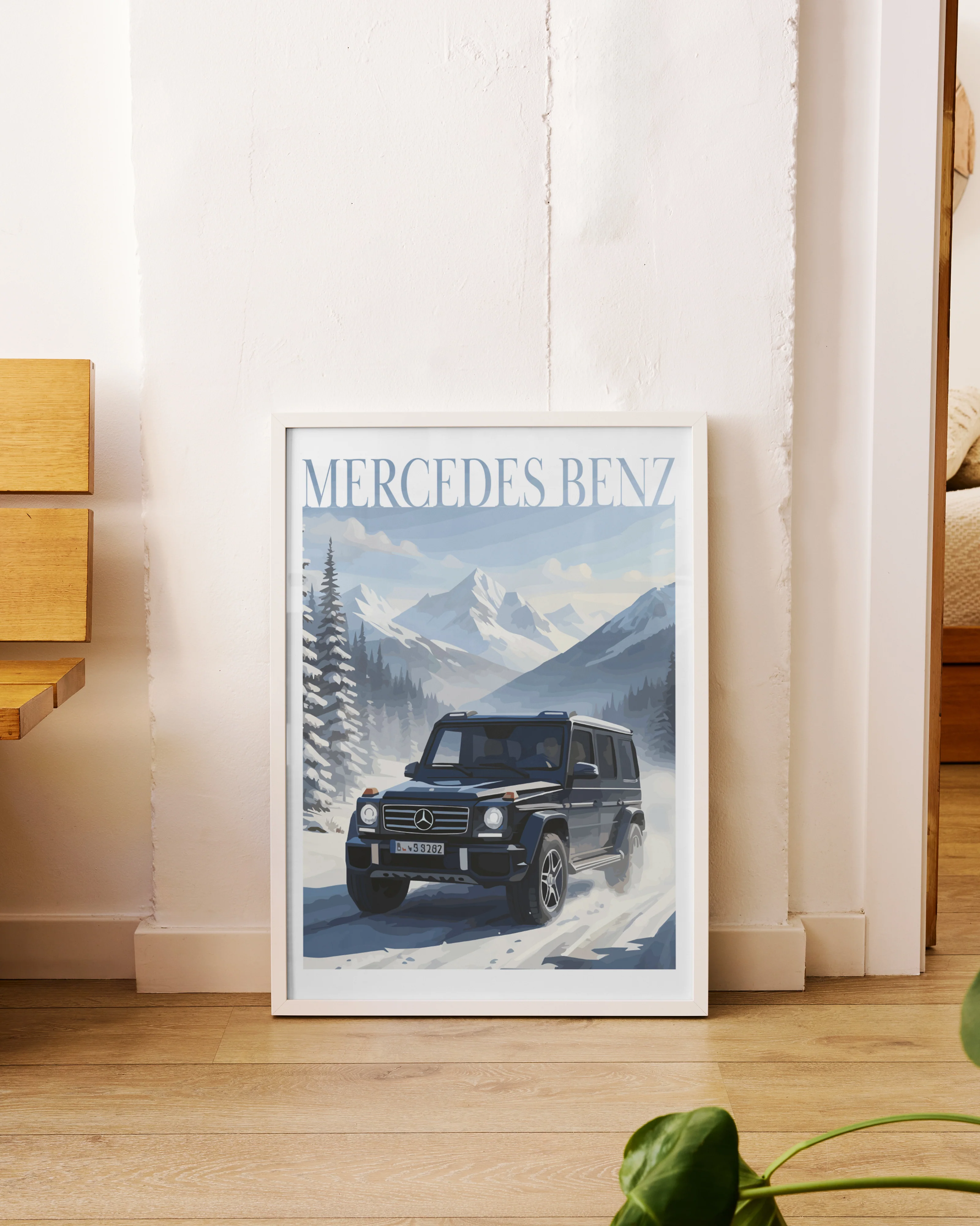 "Winter Mercedes Benz No.2" Poster - Image 3
