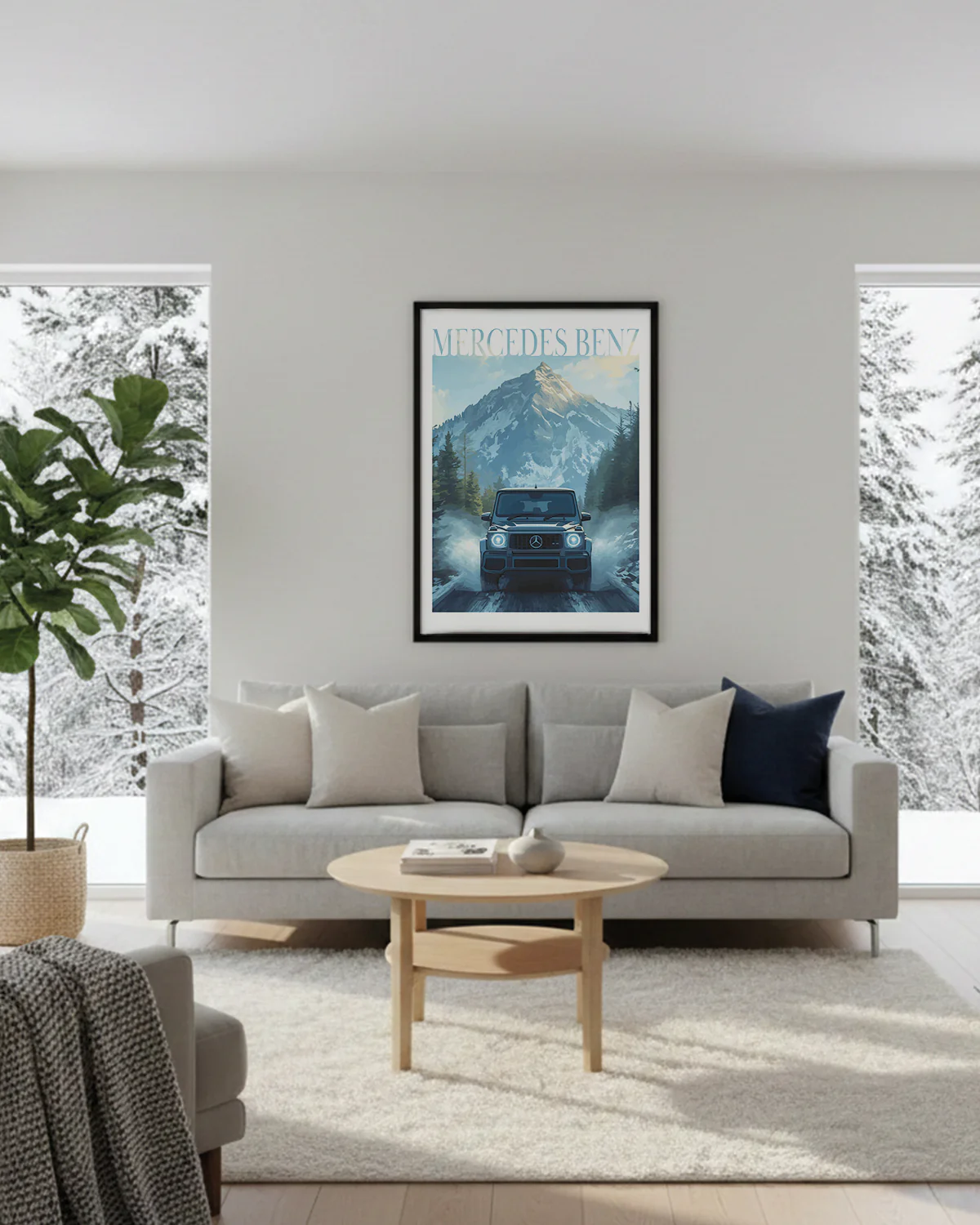 "Winter Mercedes Benz No.3" Poster - Image 2