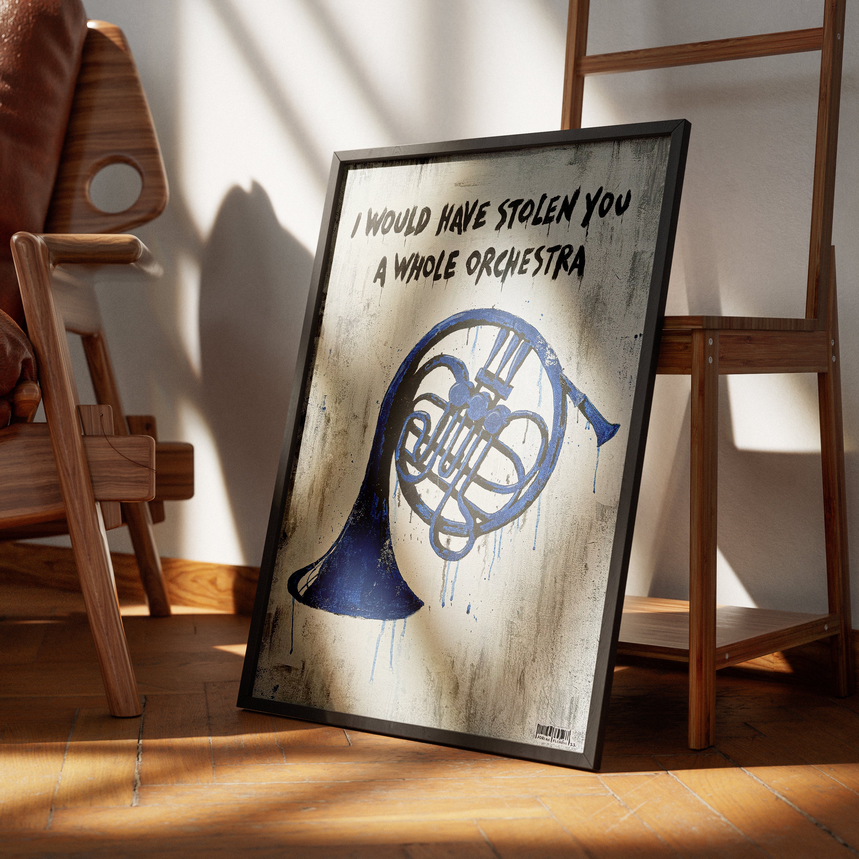 "Blue French Horn" Poster - Image 4