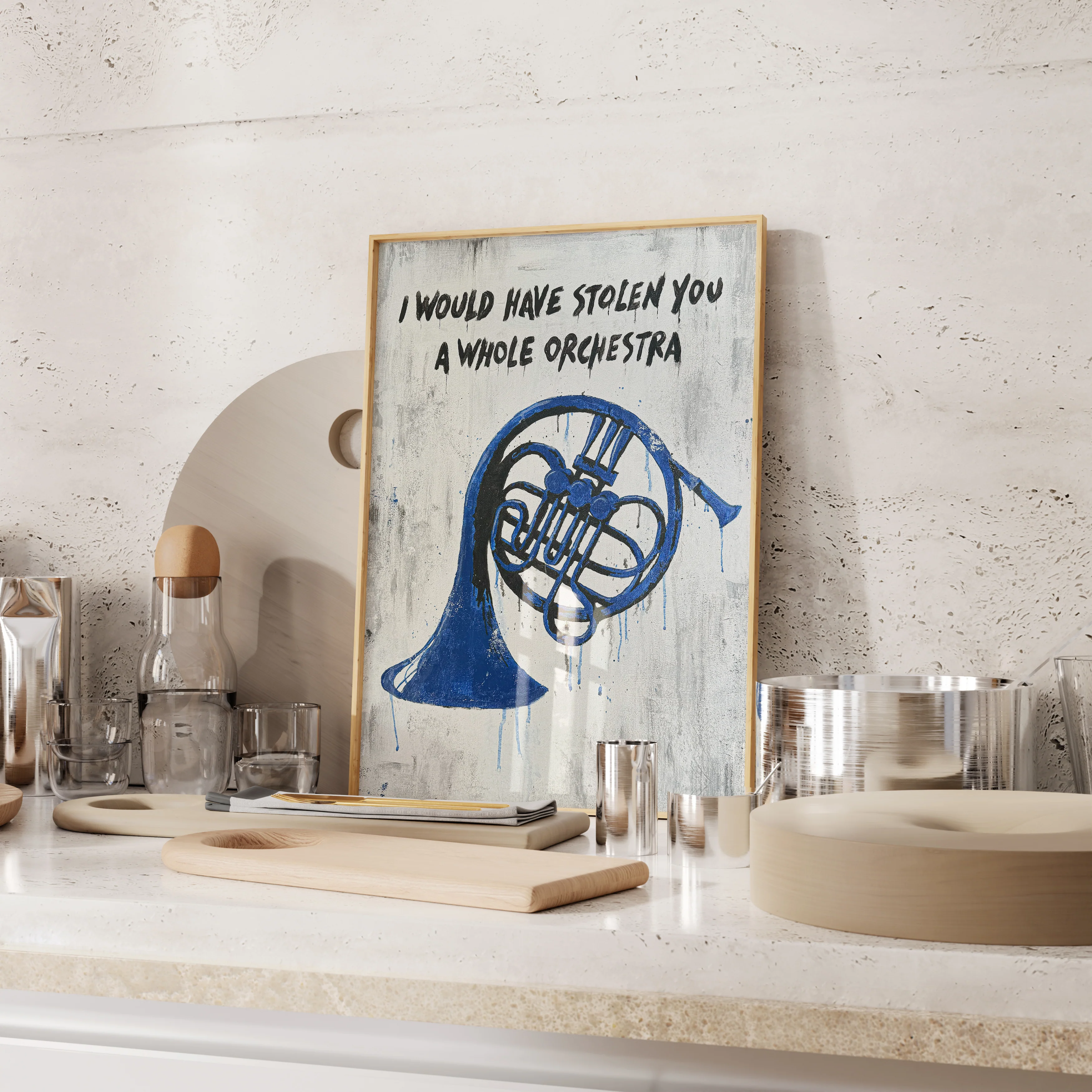 "Blue French Horn" Poster - Image 5