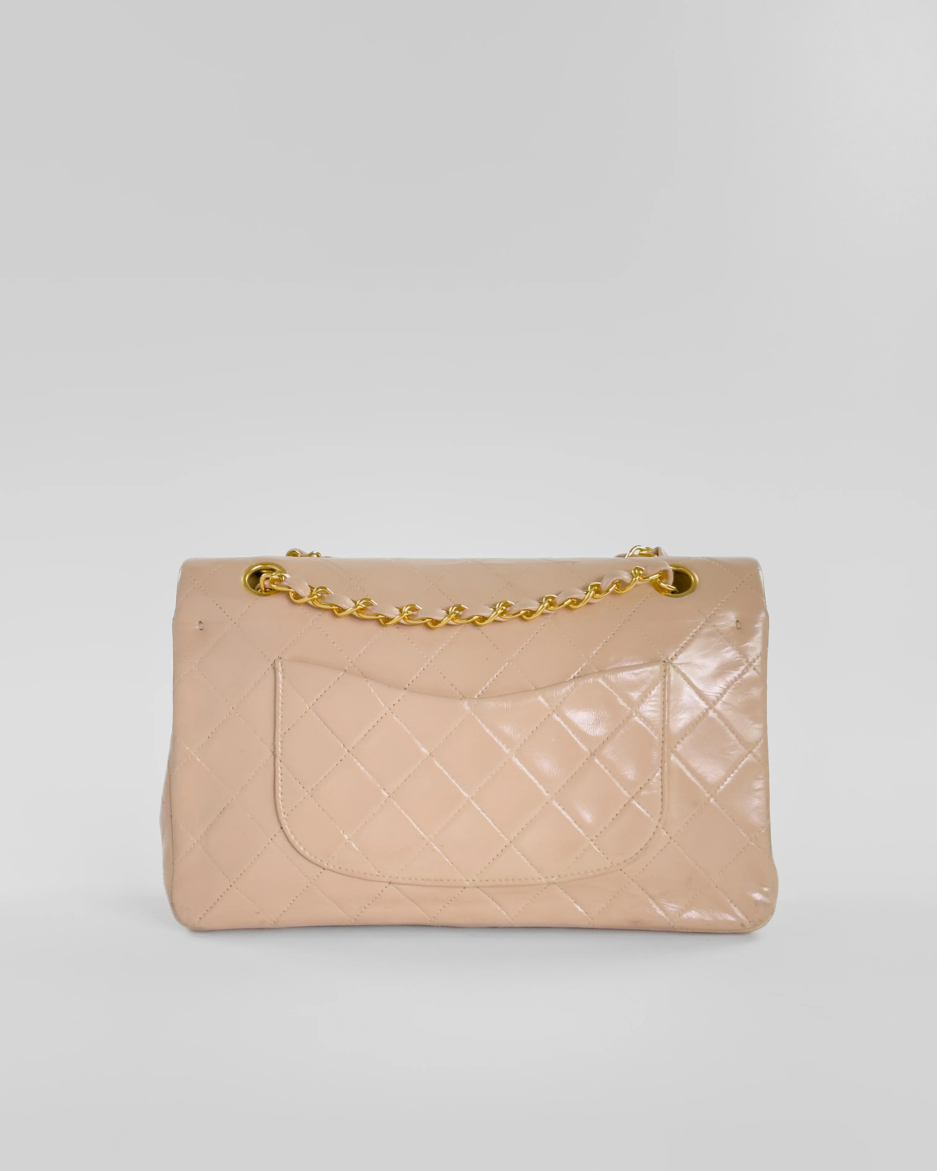 Classic Matelasse 25 Chain Flap Bag Lamb Skin Beige - Image 4