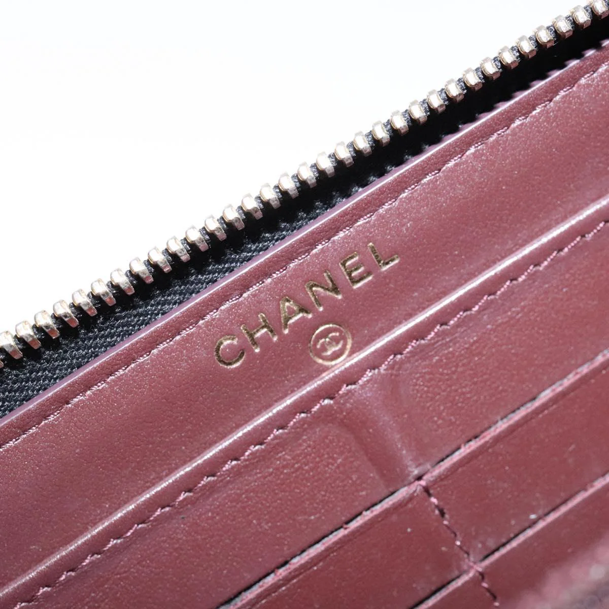 Long Wallet Caviar Skin Black Gold CC - Image 16