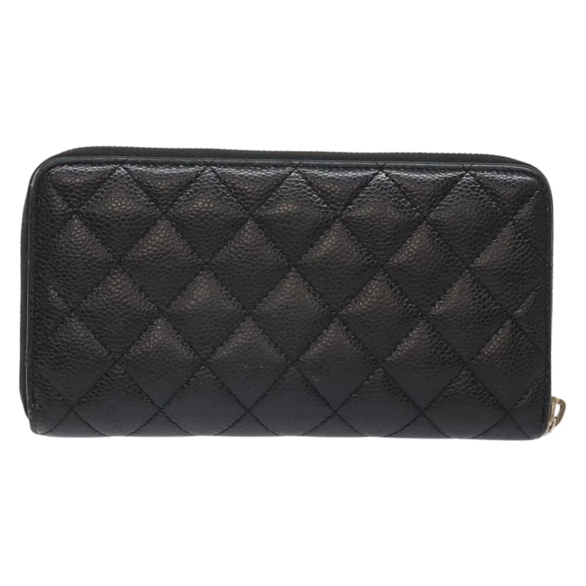 Long Wallet Caviar Skin Black Gold CC - Image 4