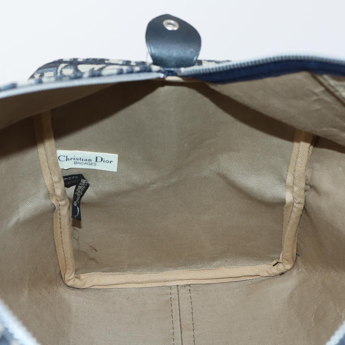Trotter Canvas Boston Bag Navy Silver - Image 18