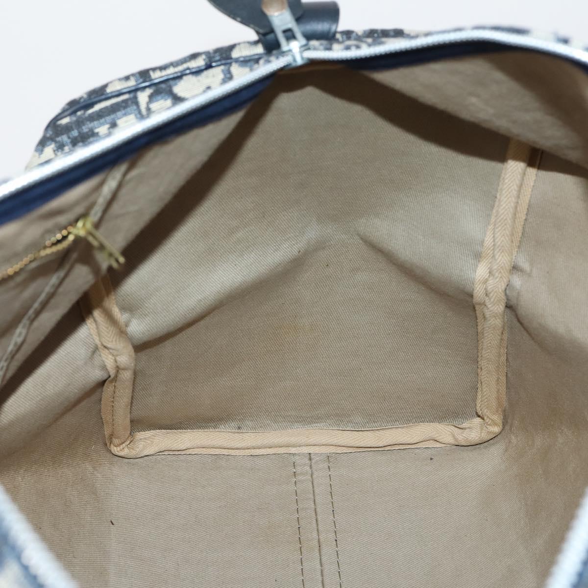 Trotter Canvas Boston Bag Navy Silver - Image 19