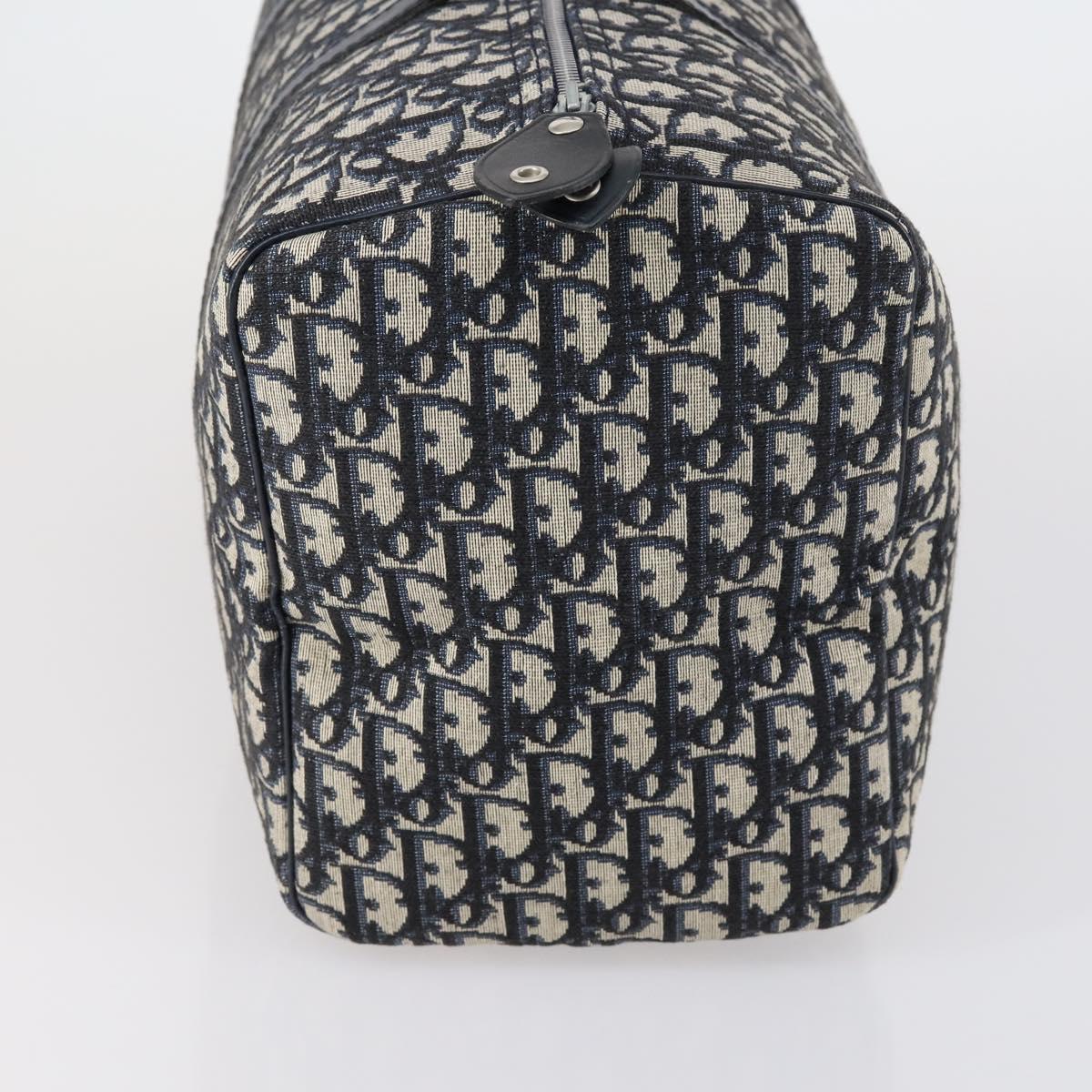 Trotter Canvas Boston Bag Navy Silver - Image 6