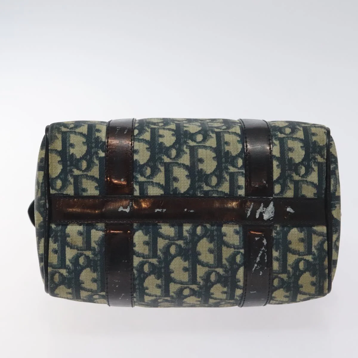 Trotter Canvas Hand Bag PVC Navy Gold - Image 10