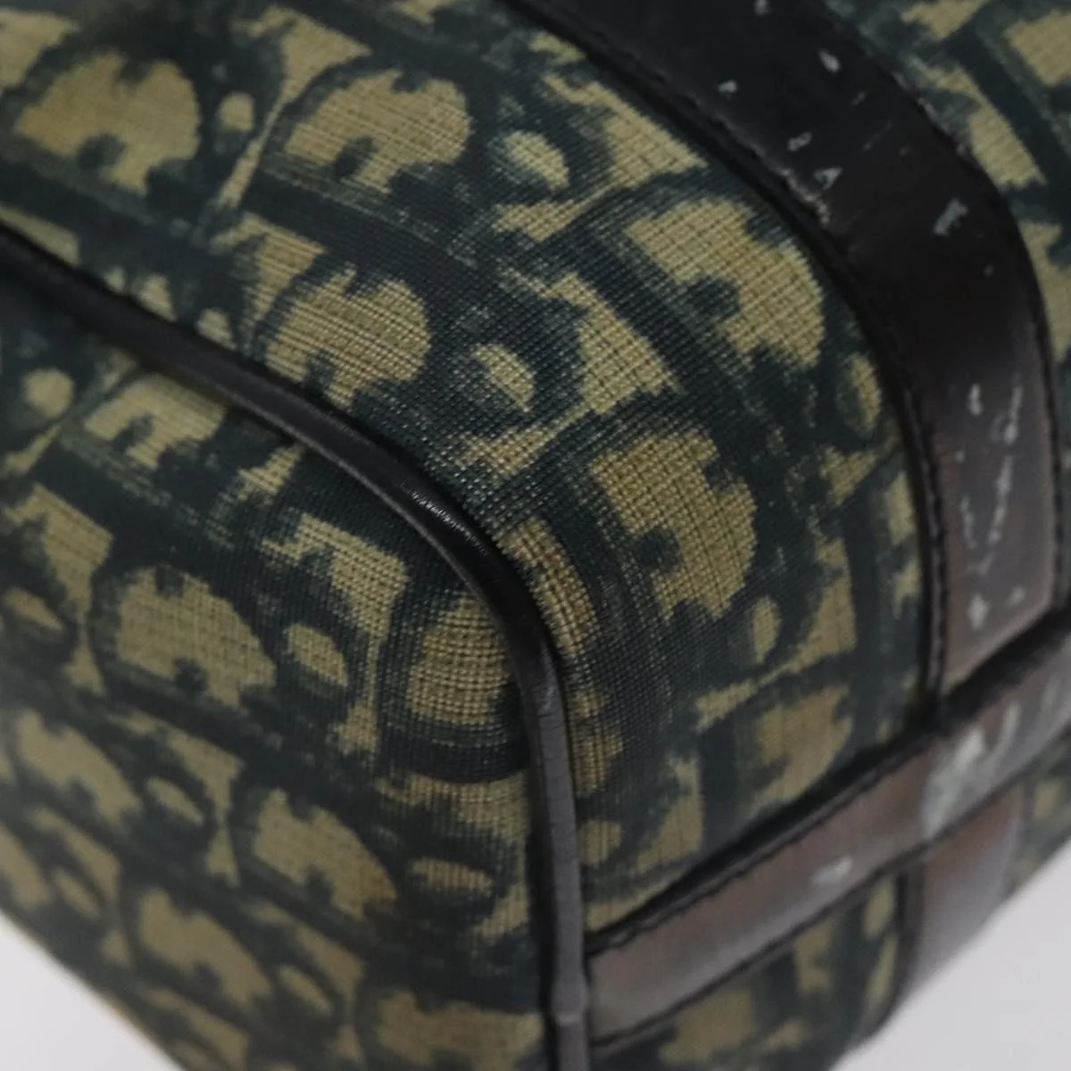 Trotter Canvas Hand Bag PVC Navy Gold - Image 14