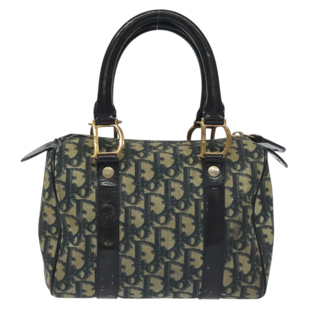 Trotter Canvas Hand Bag PVC Navy Gold - Image 4