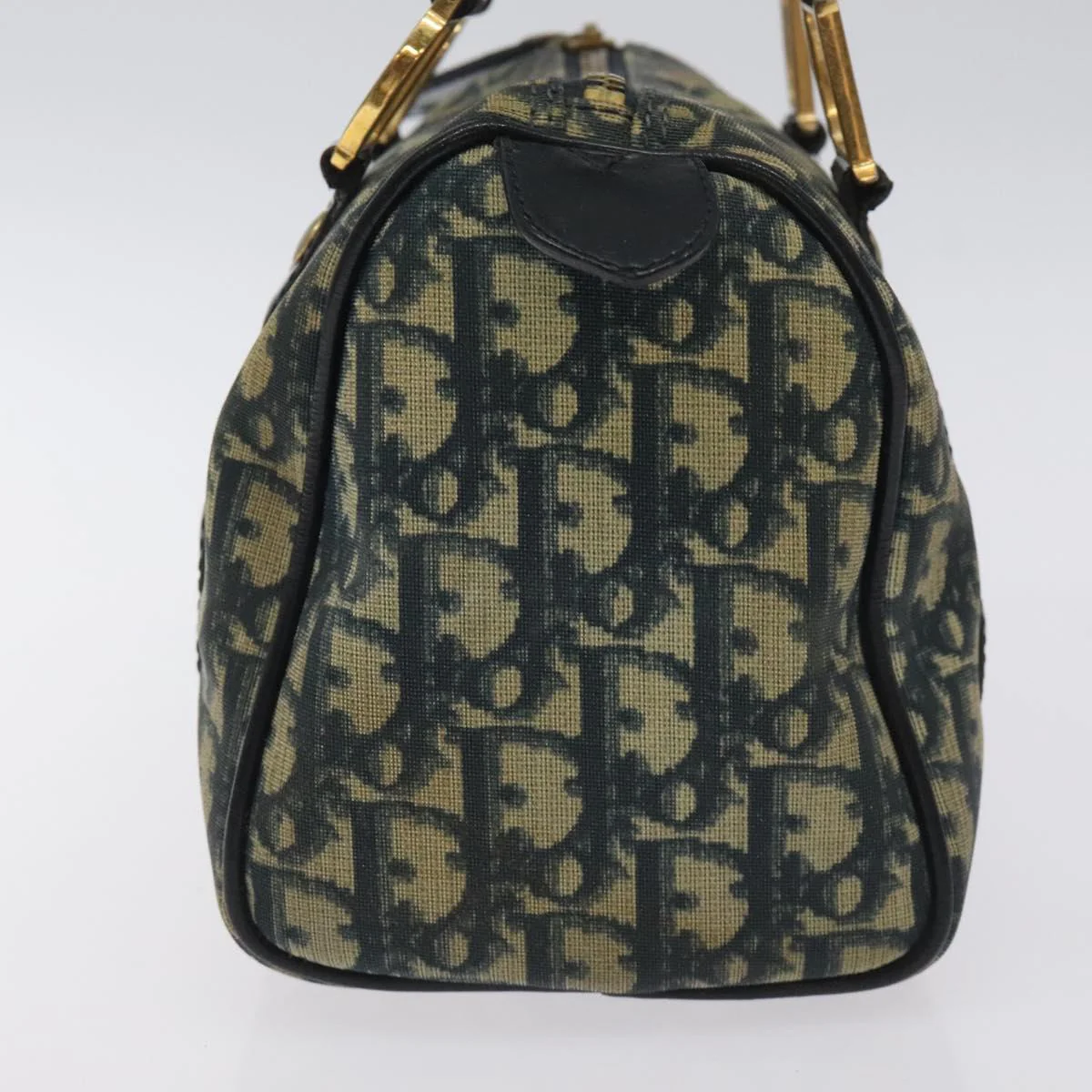 Trotter Canvas Hand Bag PVC Navy Gold - Image 5