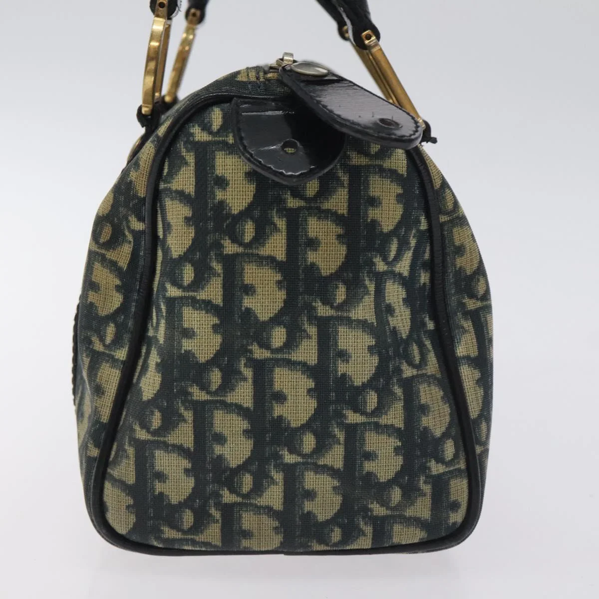 Trotter Canvas Hand Bag PVC Navy Gold - Image 6