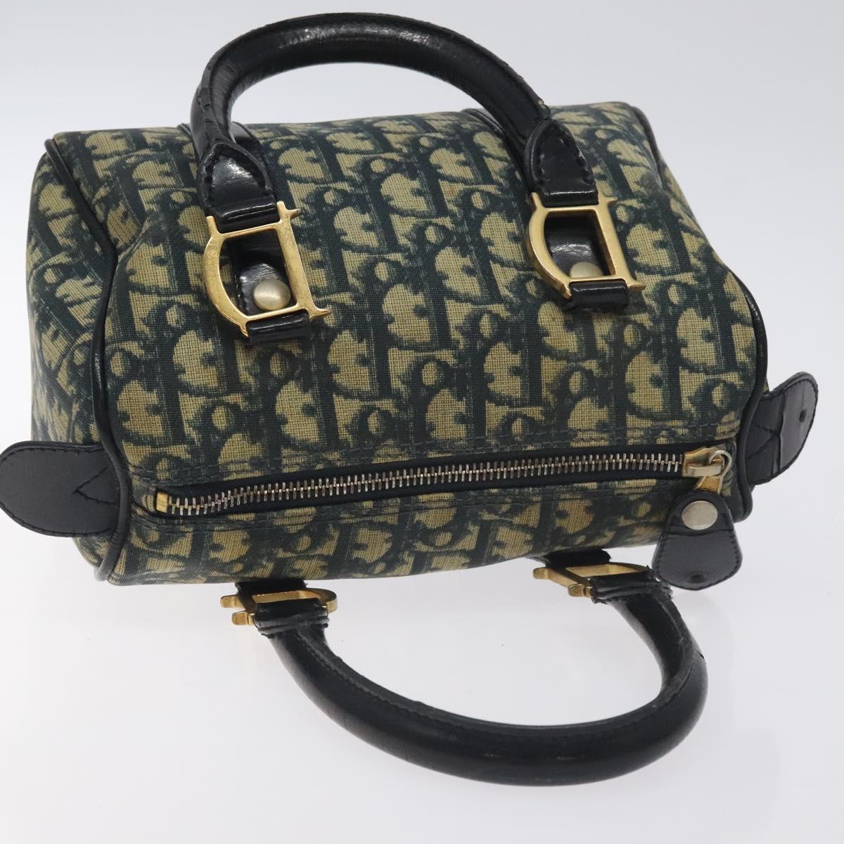 Trotter Canvas Hand Bag PVC Navy Gold - Image 7