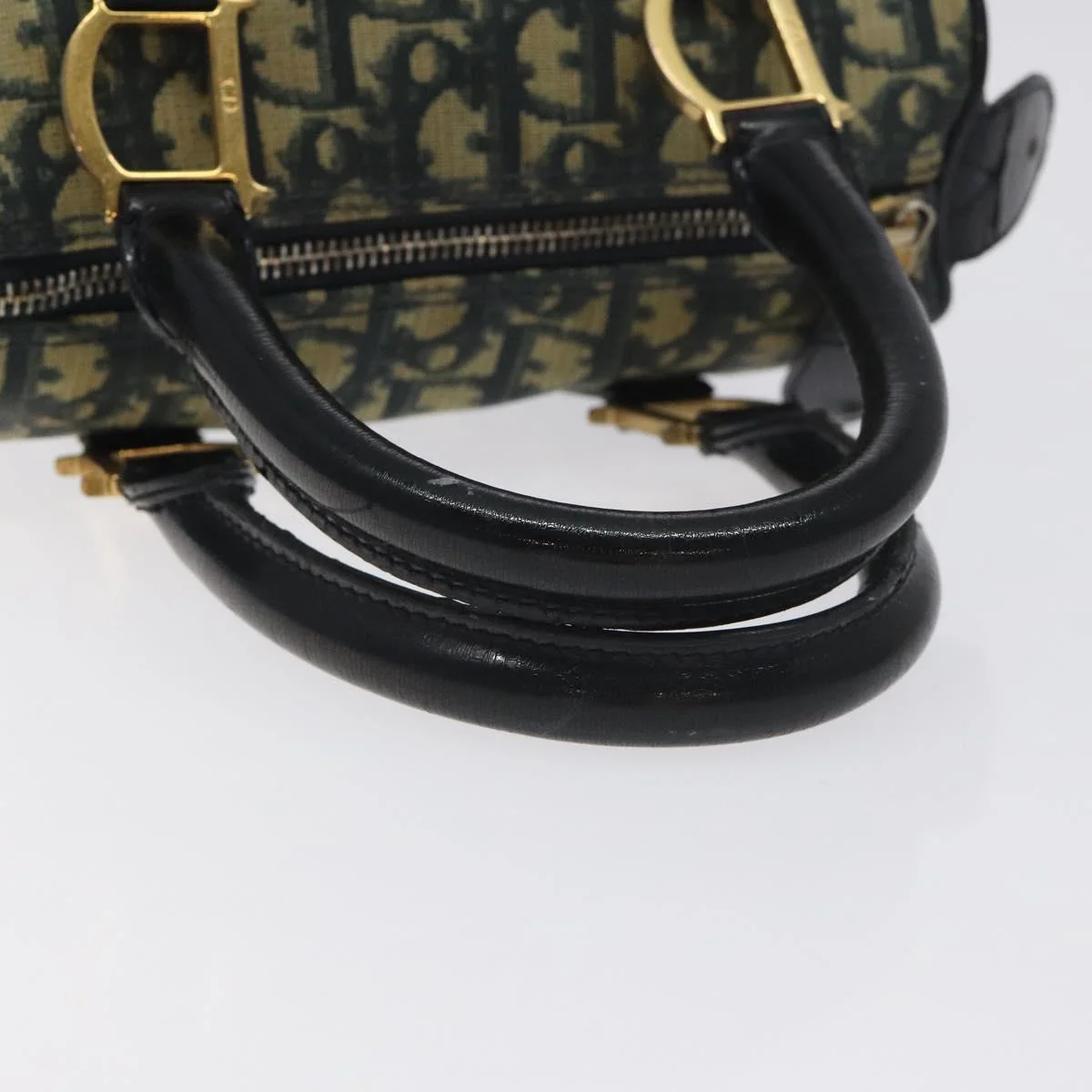Trotter Canvas Hand Bag PVC Navy Gold - Image 8