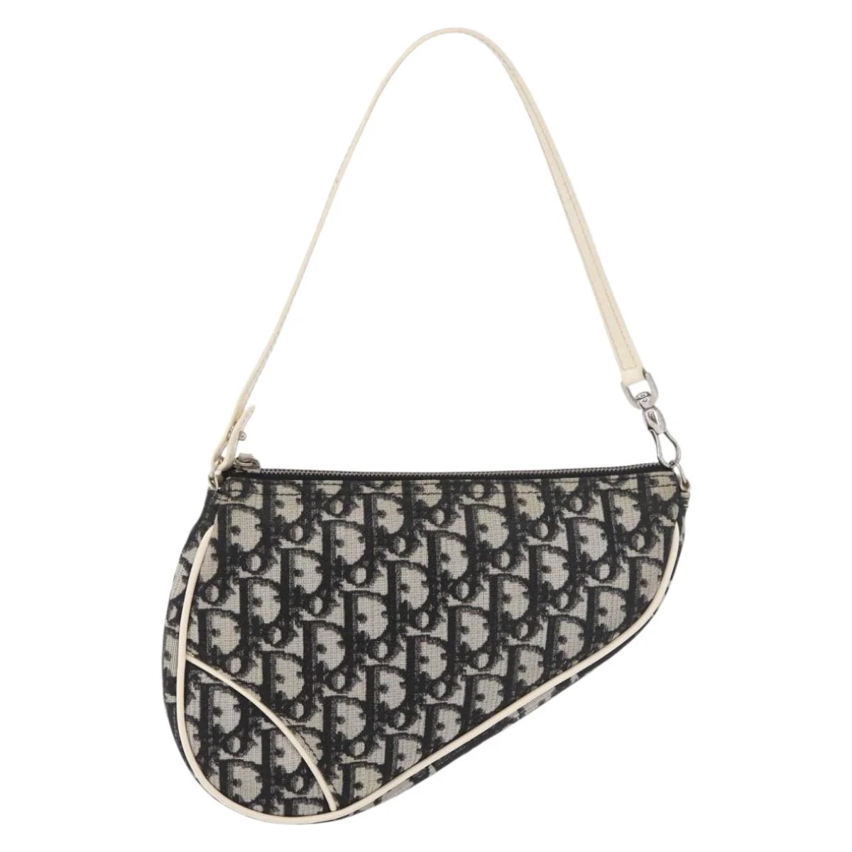 Trotter Canvas Saddle Accessory Pouch Black Silver - Image 3