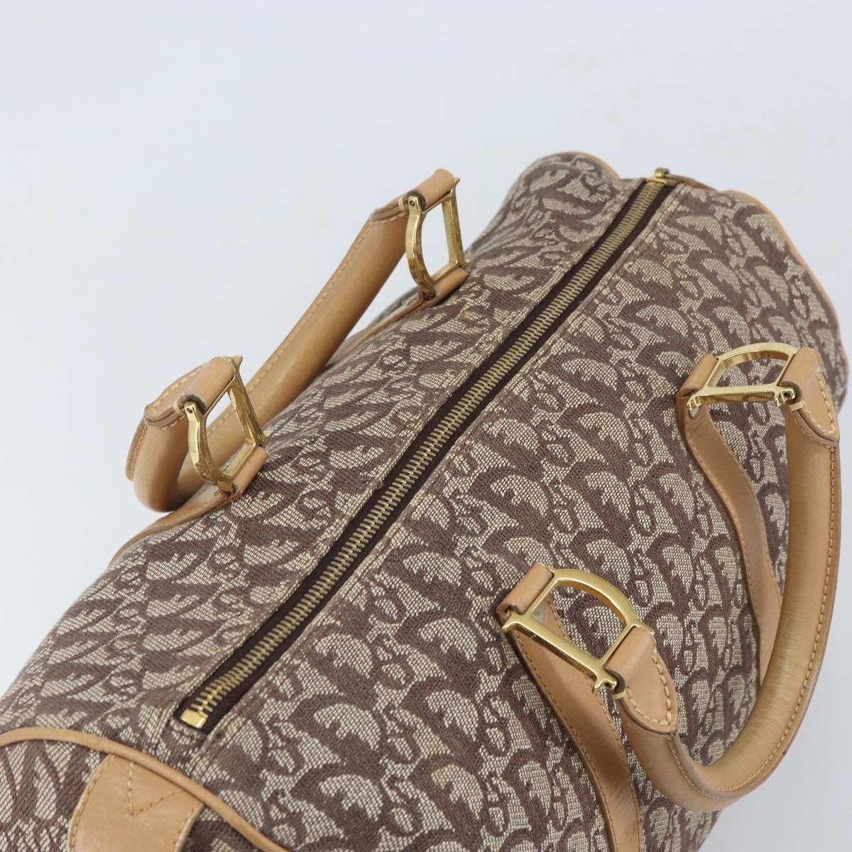 Trotter Canvas Boston Bag Brown Gold - Image 7