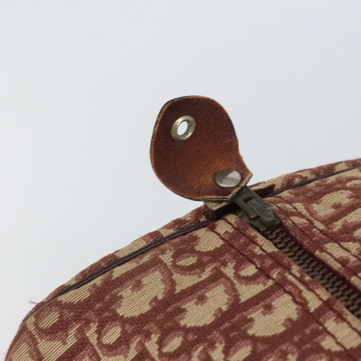 Trotter Canvas Boston Bag Red Silver - Image 15