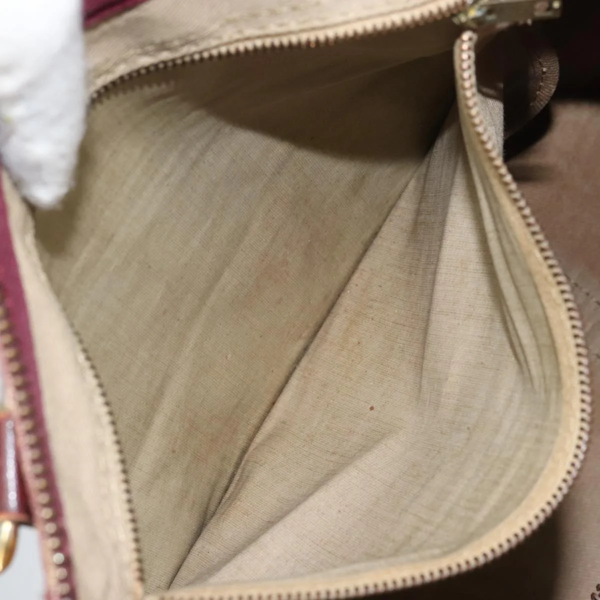 Trotter Canvas Boston Bag Red Silver - Image 20