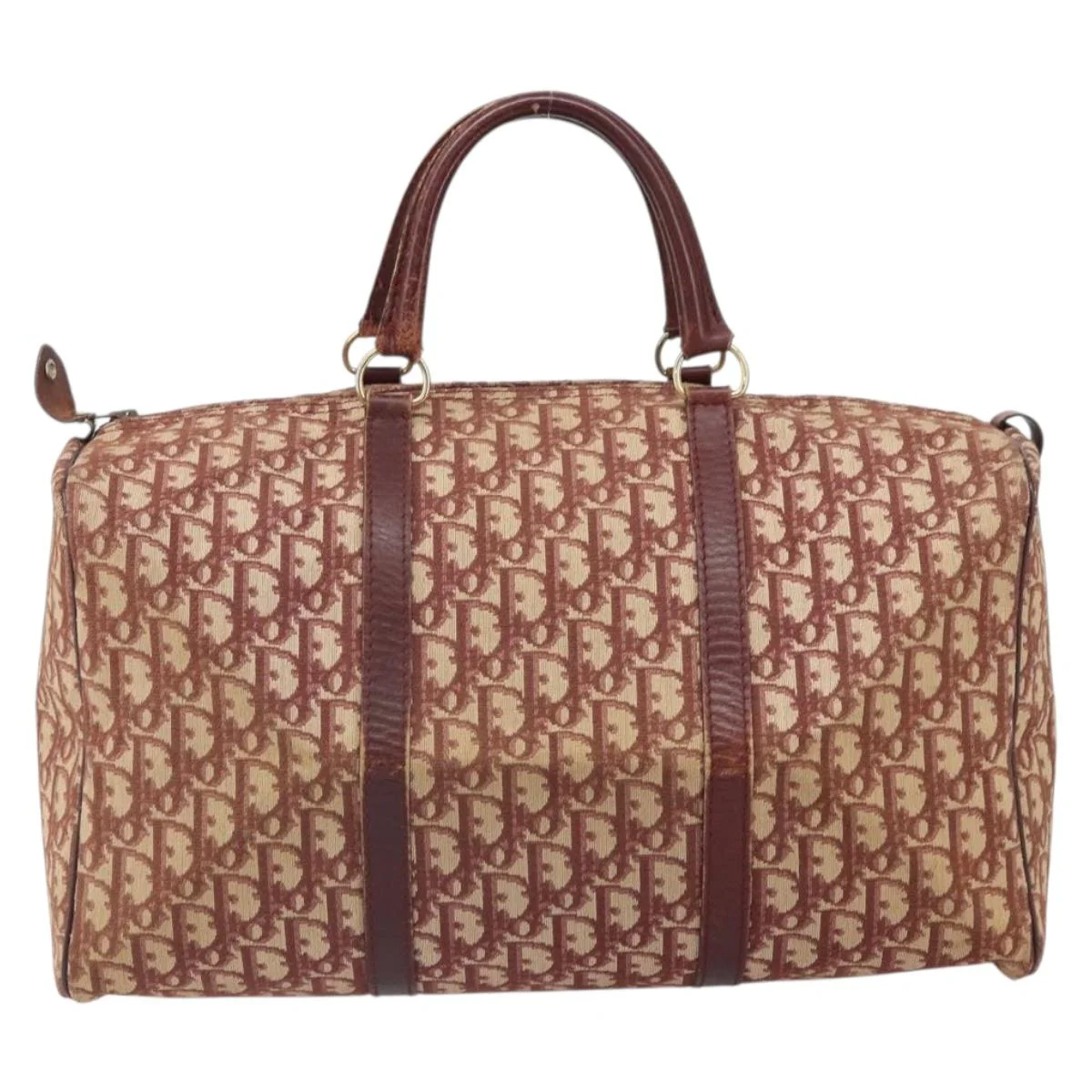Trotter Canvas Boston Bag Red Silver - Image 3