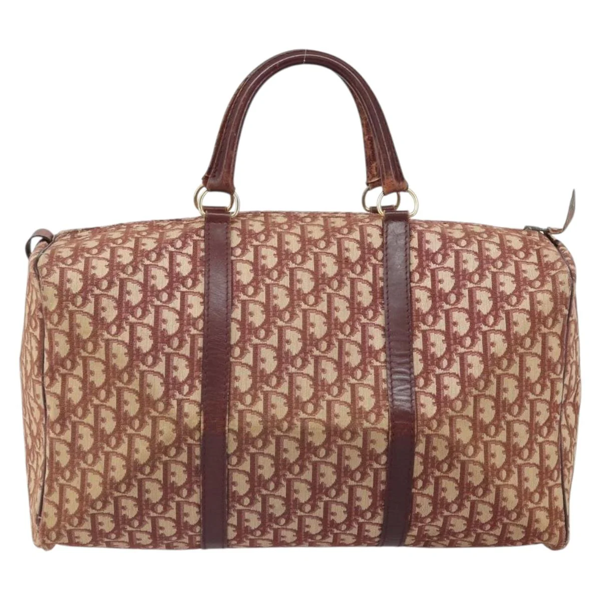 Trotter Canvas Boston Bag Red Silver - Image 4