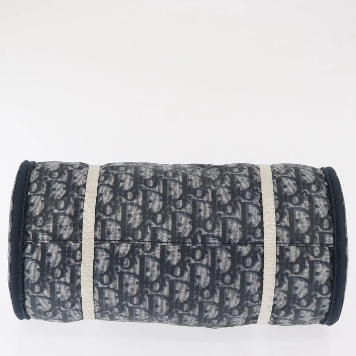 Trotter Canvas Hand Bag Navy Silver - Image 10