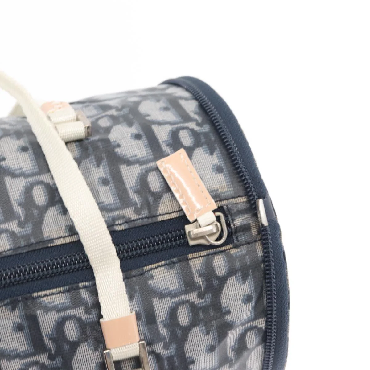 Trotter Canvas Hand Bag Navy Silver - Image 15