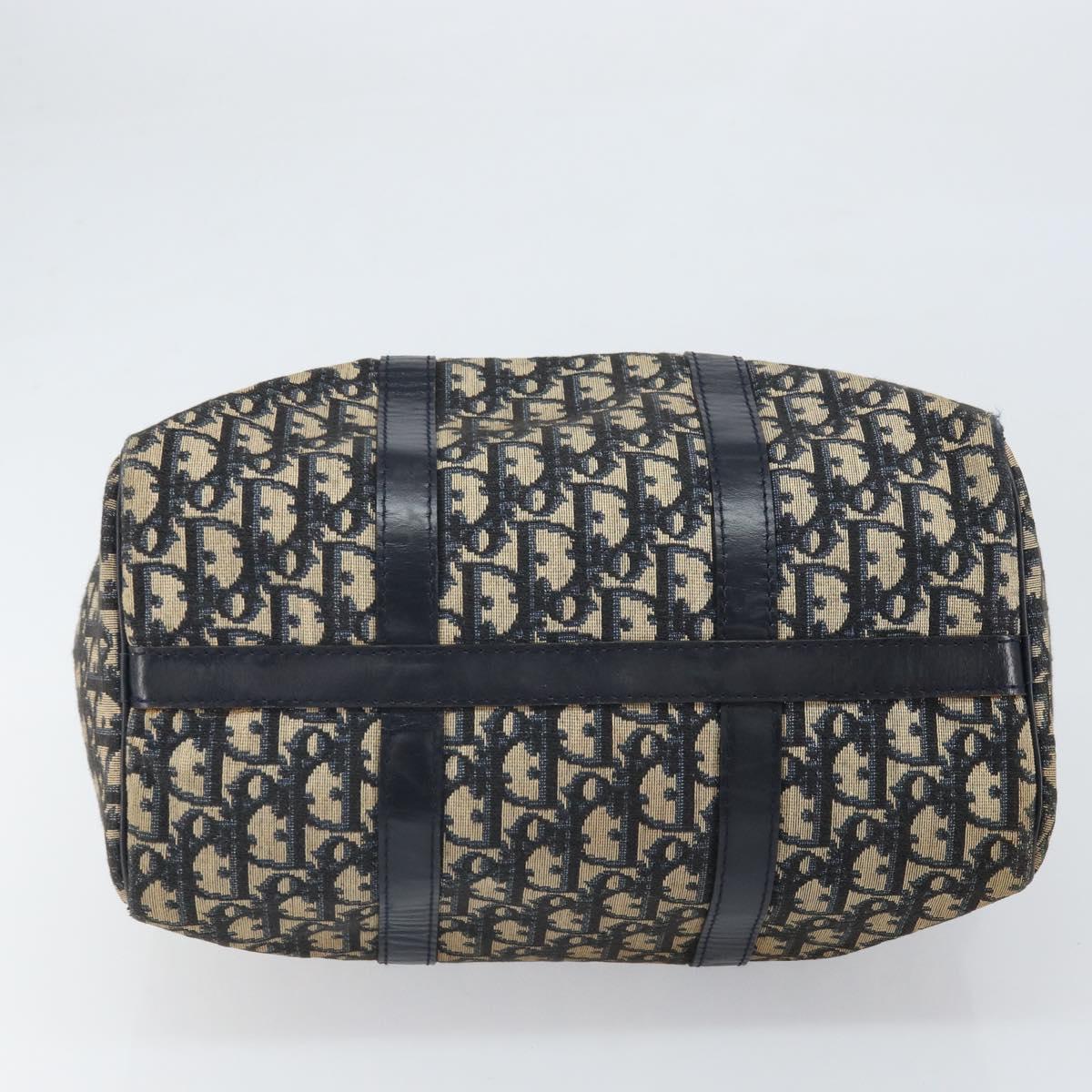 Trotter Canvas Hand Bag Navy Silver - Image 10