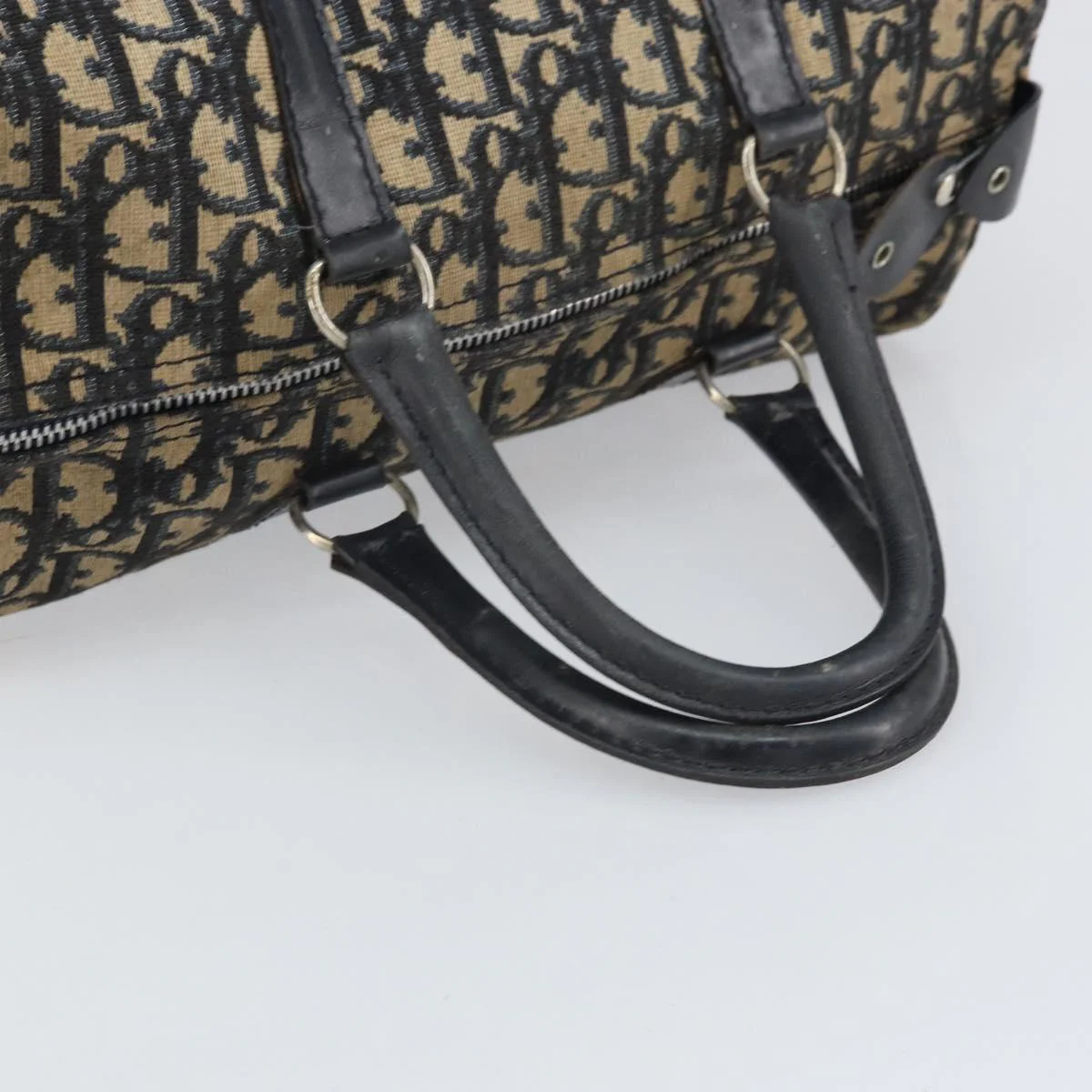 Trotter Canvas Hand Bag Navy Silver - Image 8