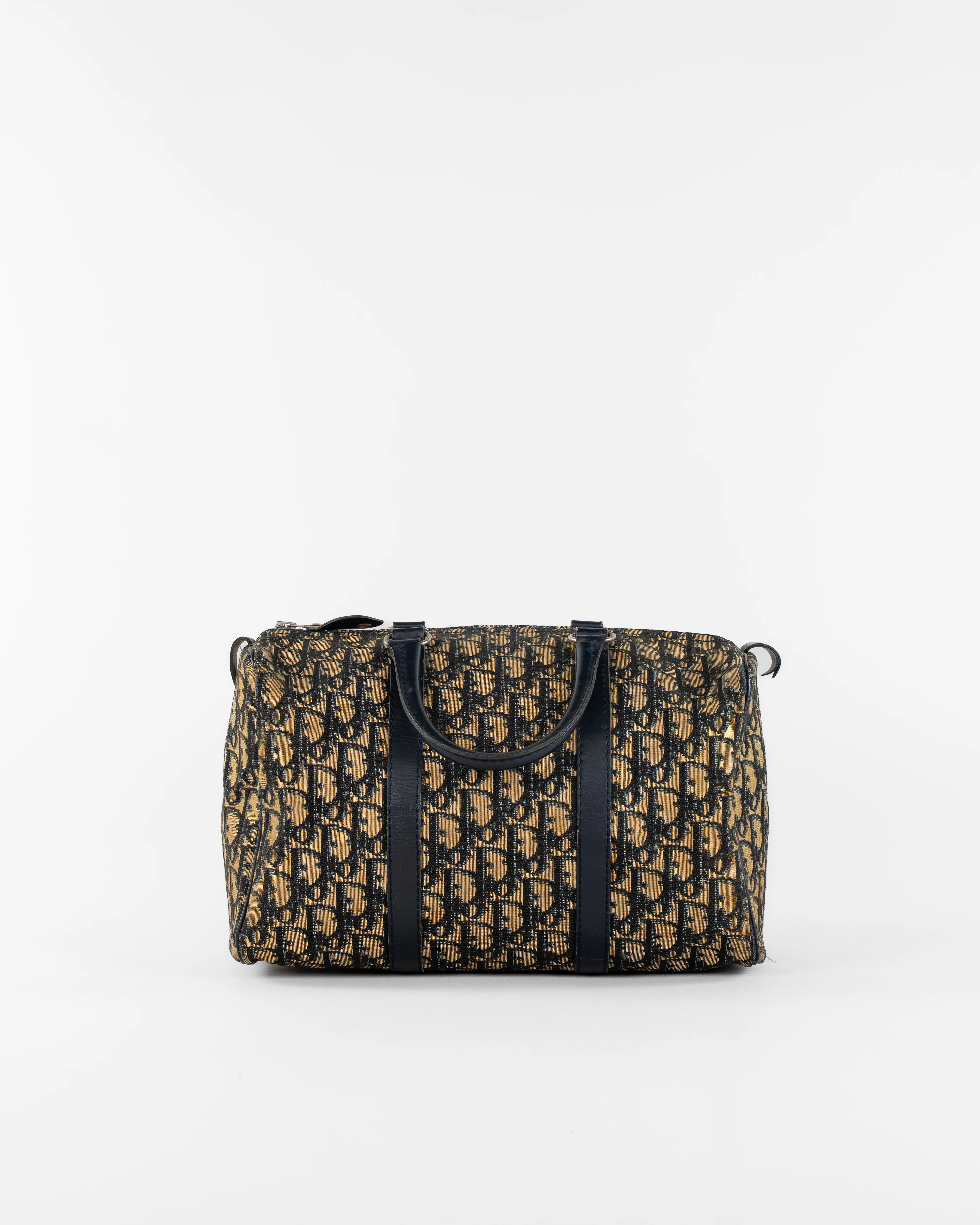 Trotter Canvas Hand Bag Navy Silver