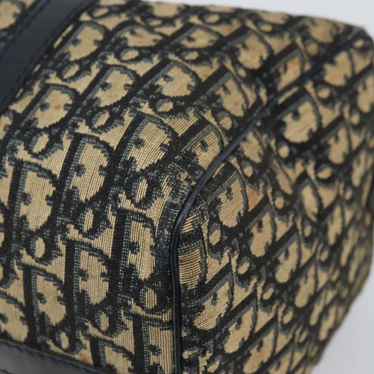 Trotter Canvas Hand Bag Navy Silver - Image 13