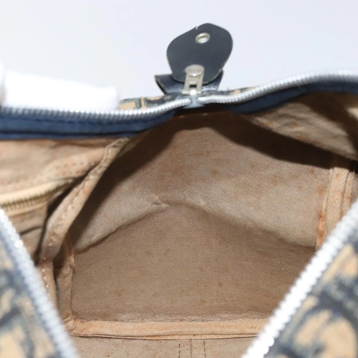 Trotter Canvas Hand Bag Navy Silver - Image 17