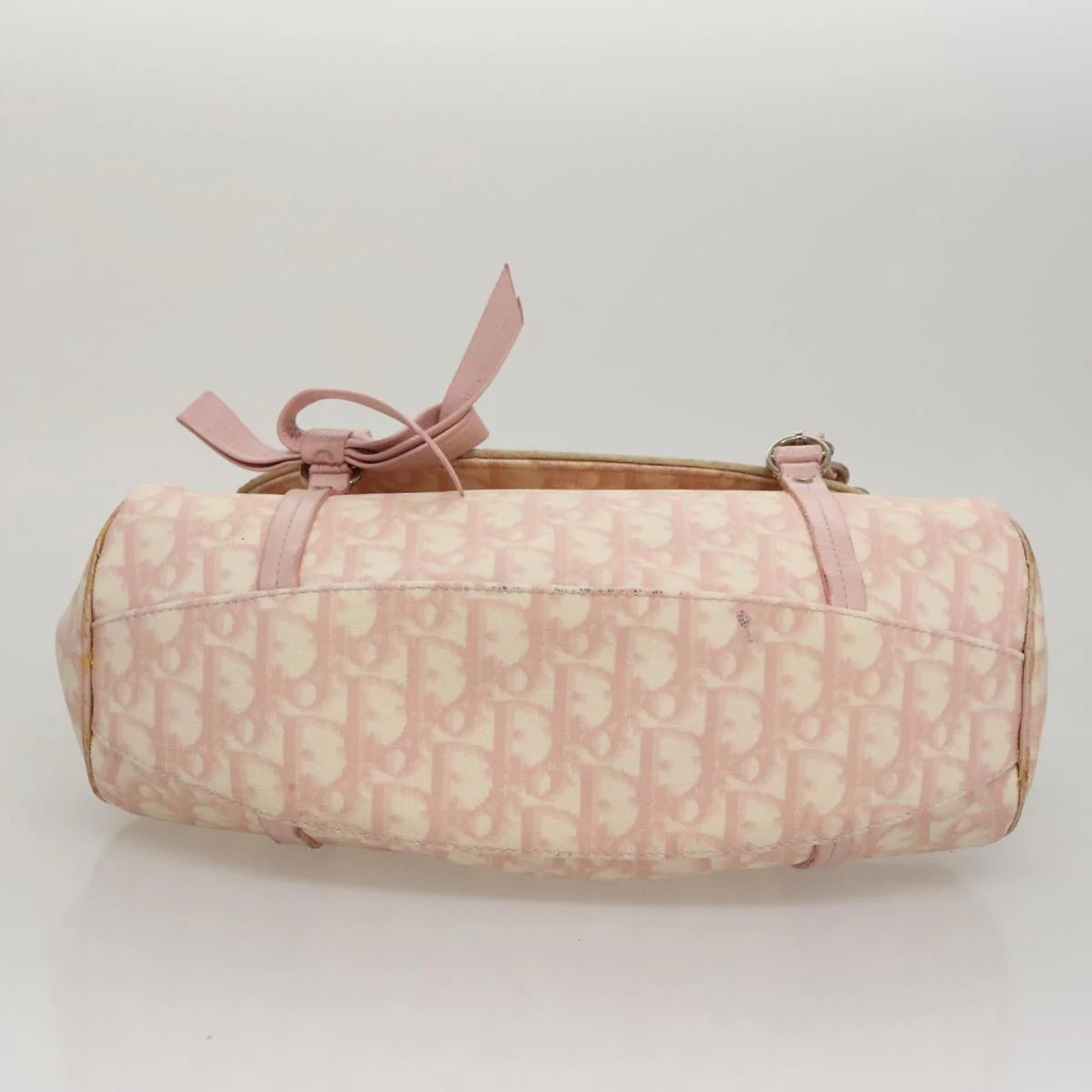 Trotter Canvas Romantic Hand Bag PVC Pink Silver - Image 10