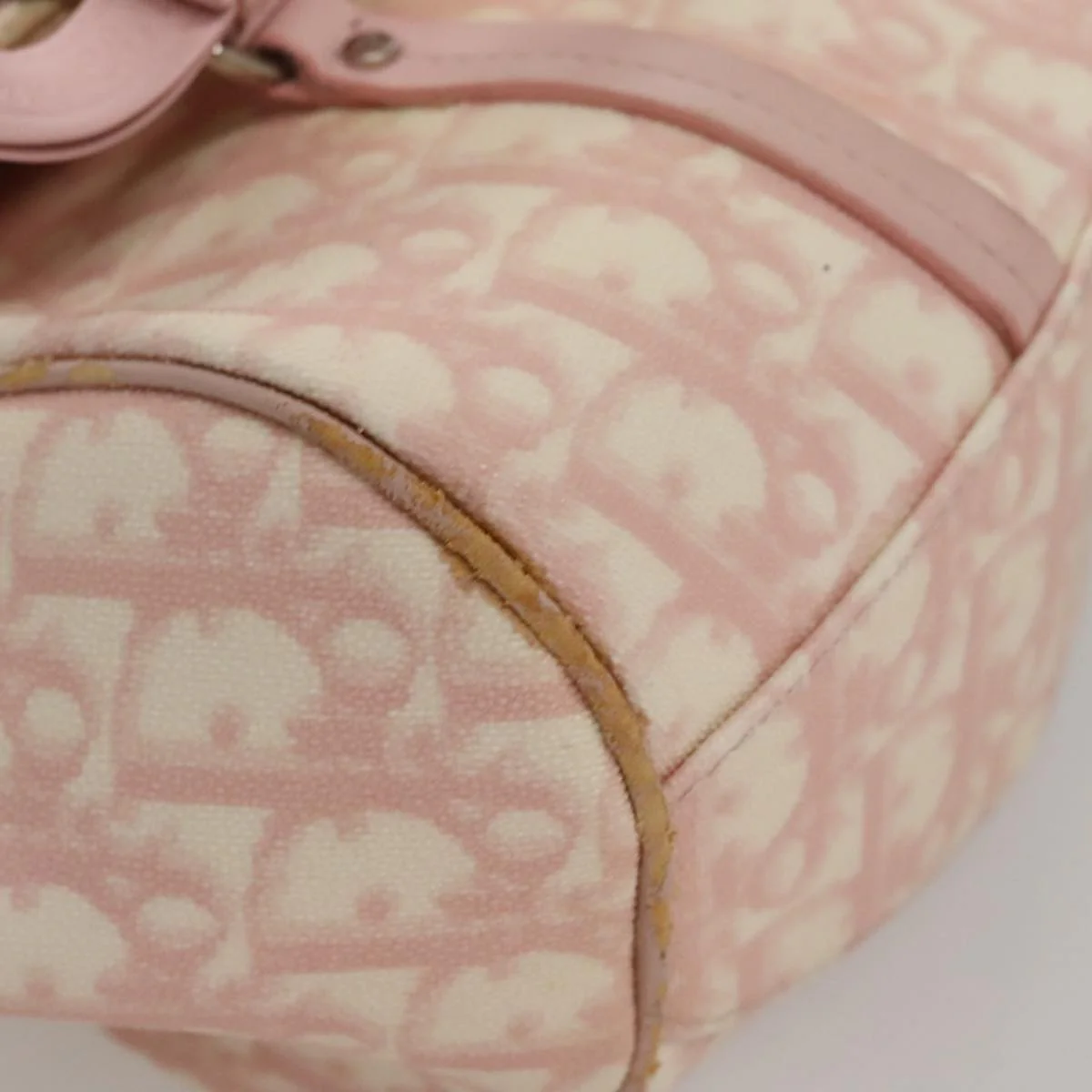 Trotter Canvas Romantic Hand Bag PVC Pink Silver - Image 11