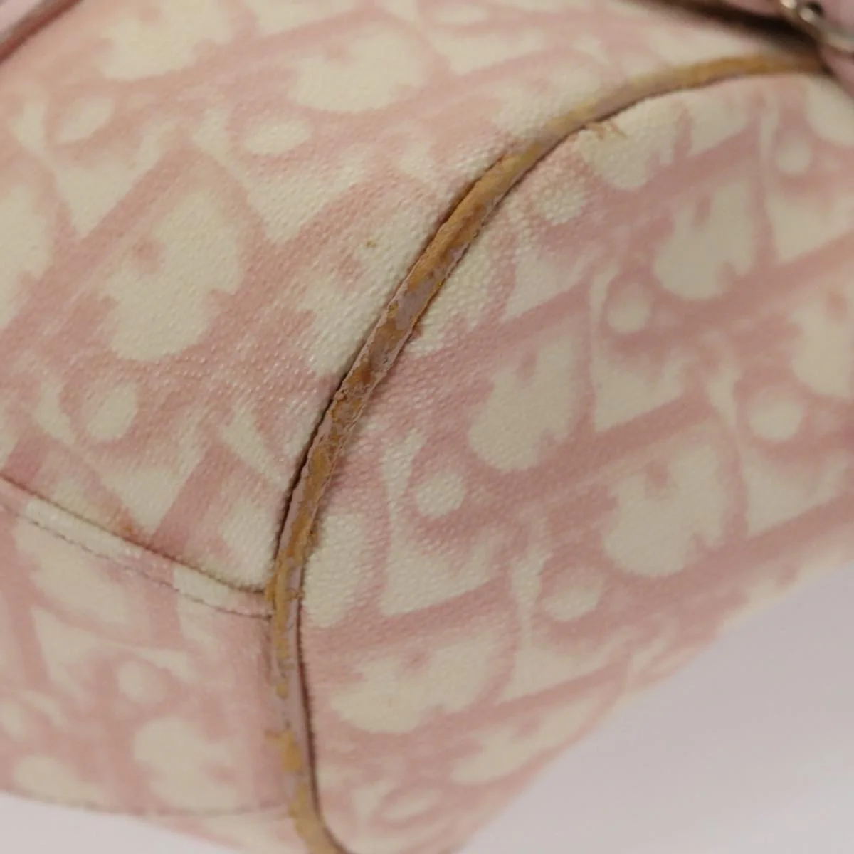 Trotter Canvas Romantic Hand Bag PVC Pink Silver - Image 14