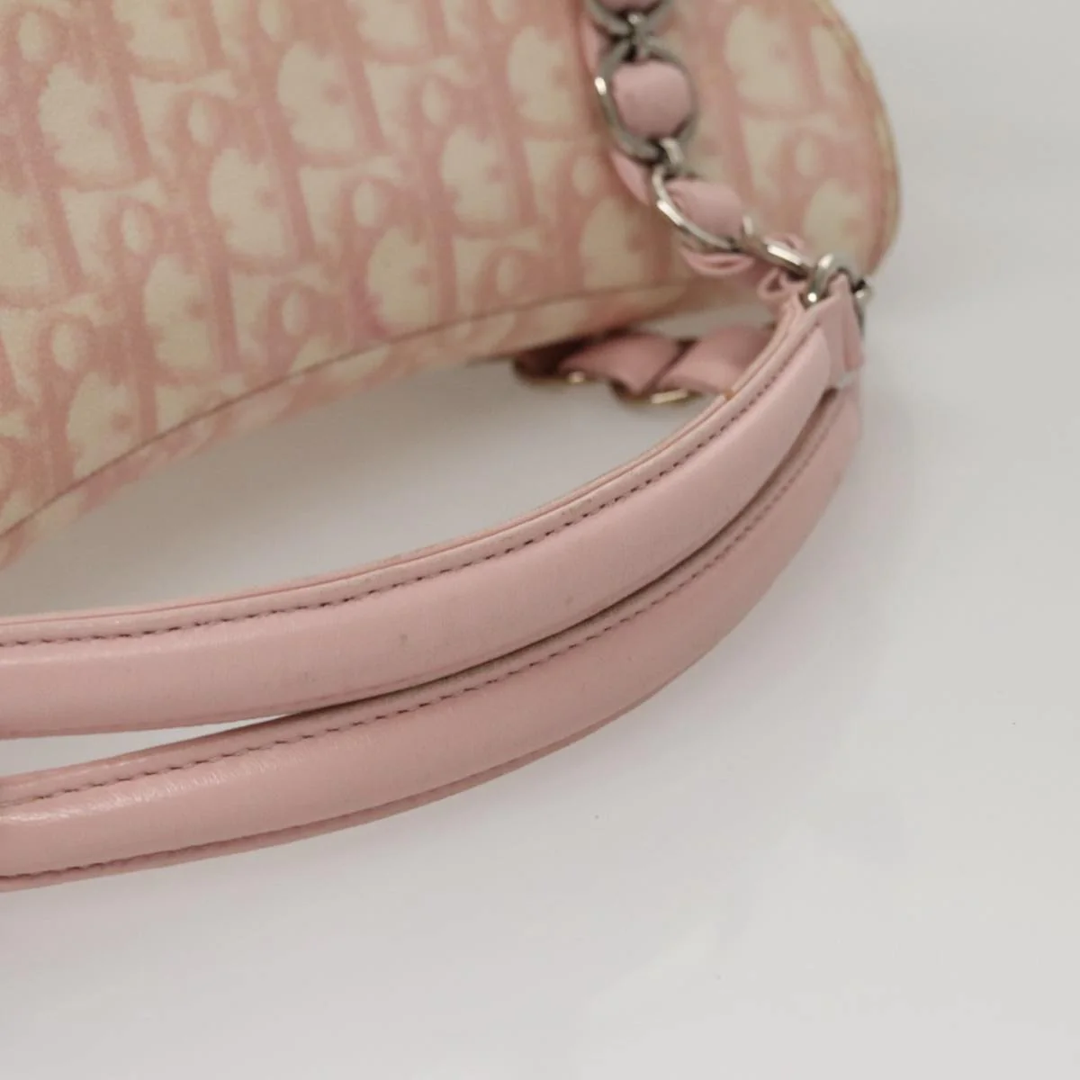 Trotter Canvas Romantic Hand Bag PVC Pink Silver - Image 8