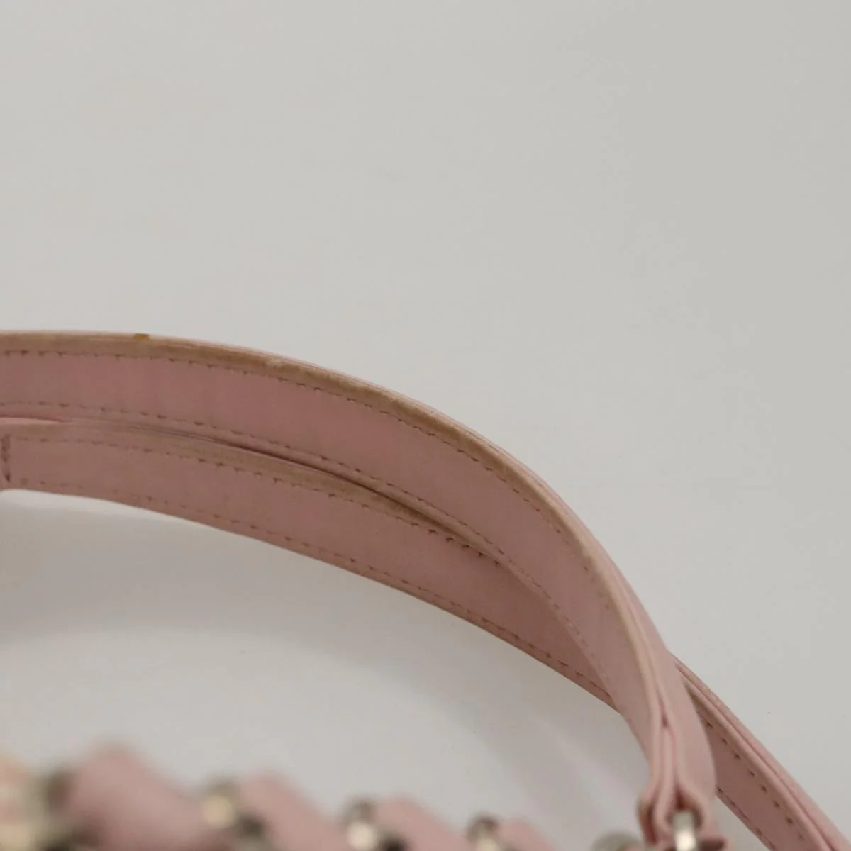 Trotter Canvas Romantic Hand Bag PVC Pink Silver - Image 9