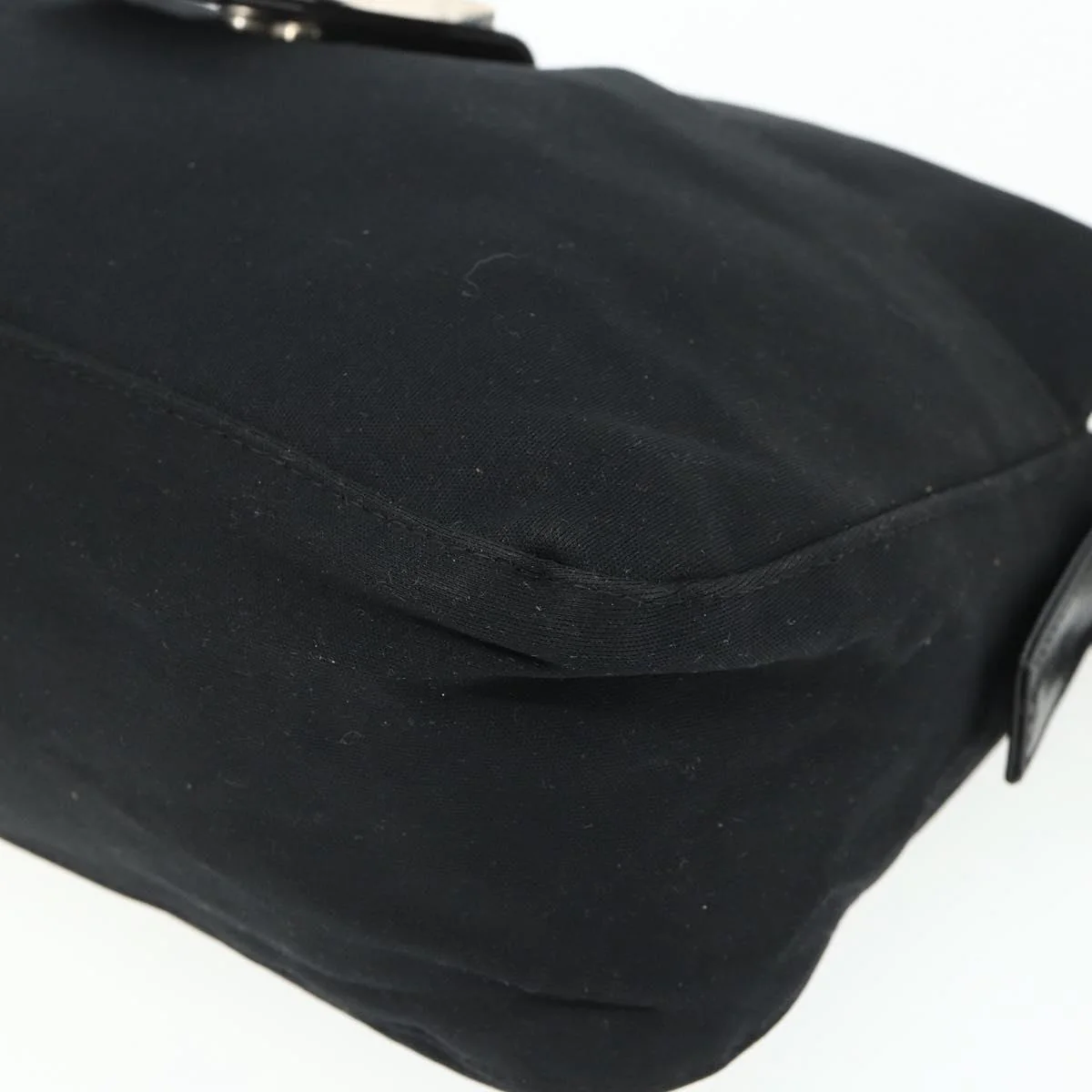 Mamma Baguette Shoulder Bag Nylon Black Silver - Image 11