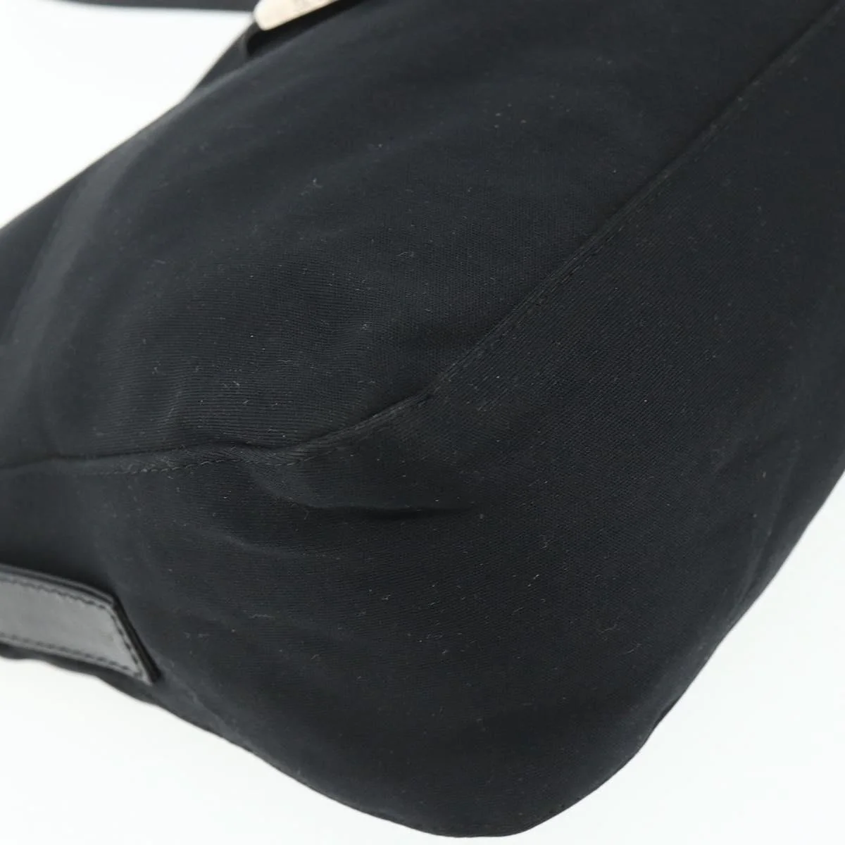 Mamma Baguette Shoulder Bag Nylon Black Silver - Image 12