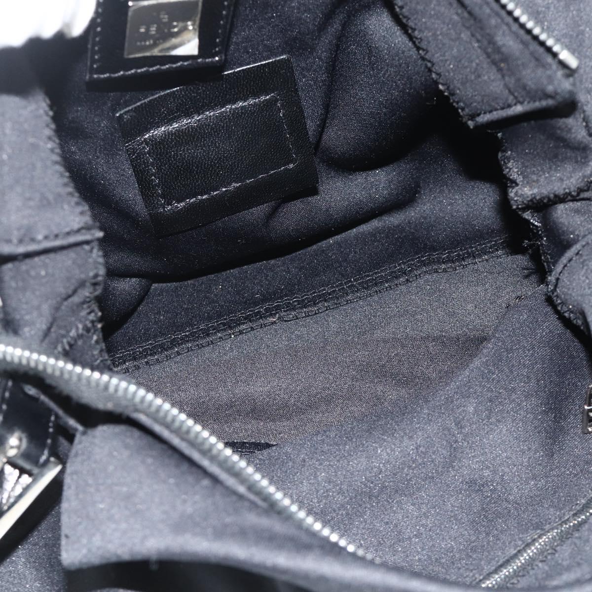 Mamma Baguette Shoulder Bag Nylon Black Silver - Image 18