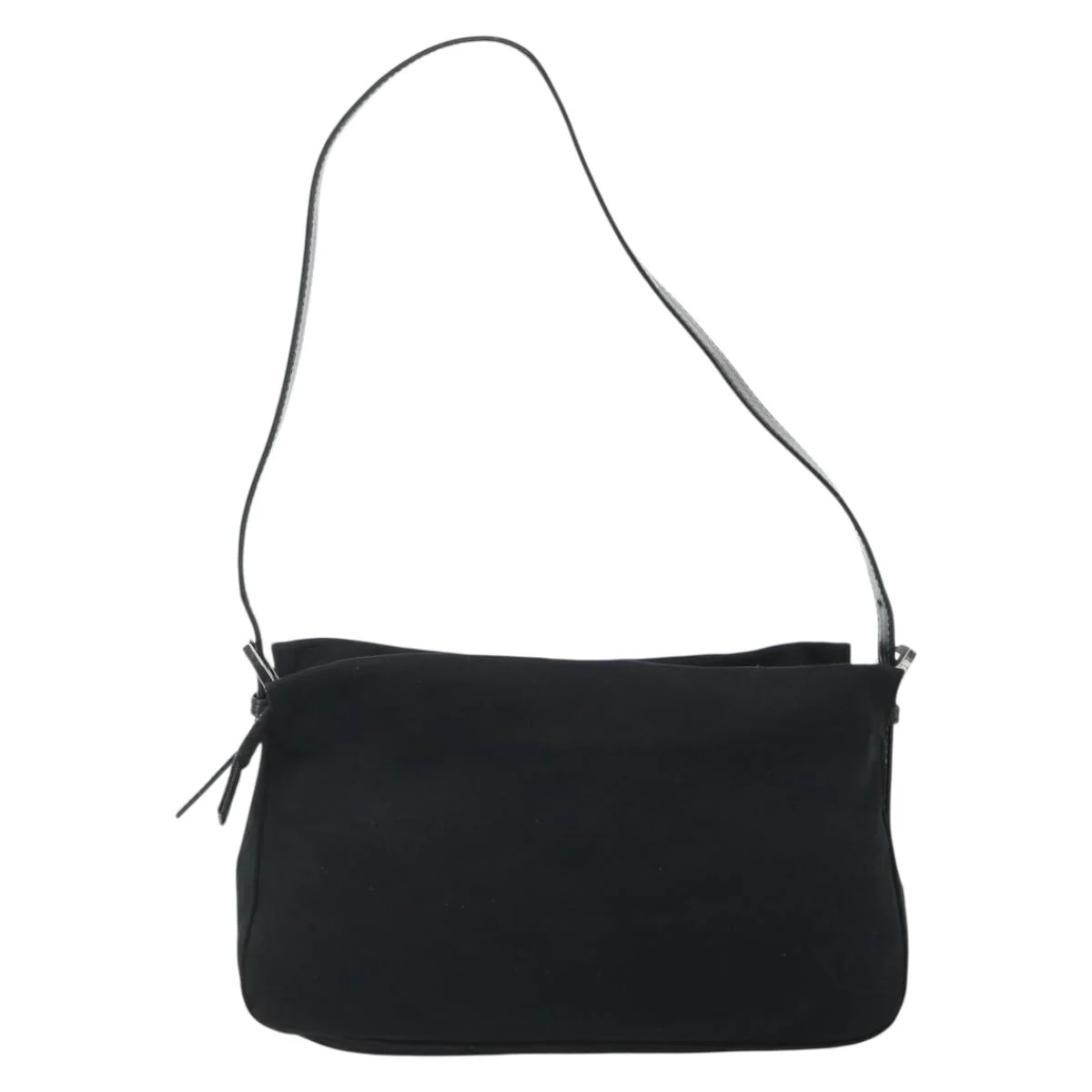 Mamma Baguette Shoulder Bag Nylon Black Silver - Image 4