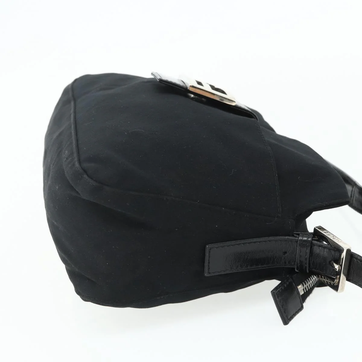 Mamma Baguette Shoulder Bag Nylon Black Silver - Image 6