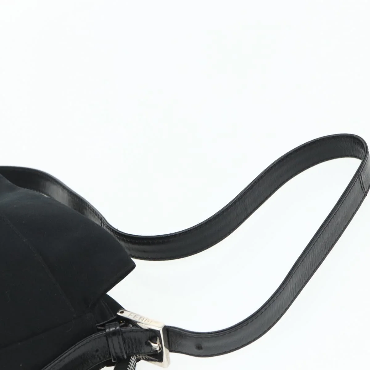 Mamma Baguette Shoulder Bag Nylon Black Silver - Image 9