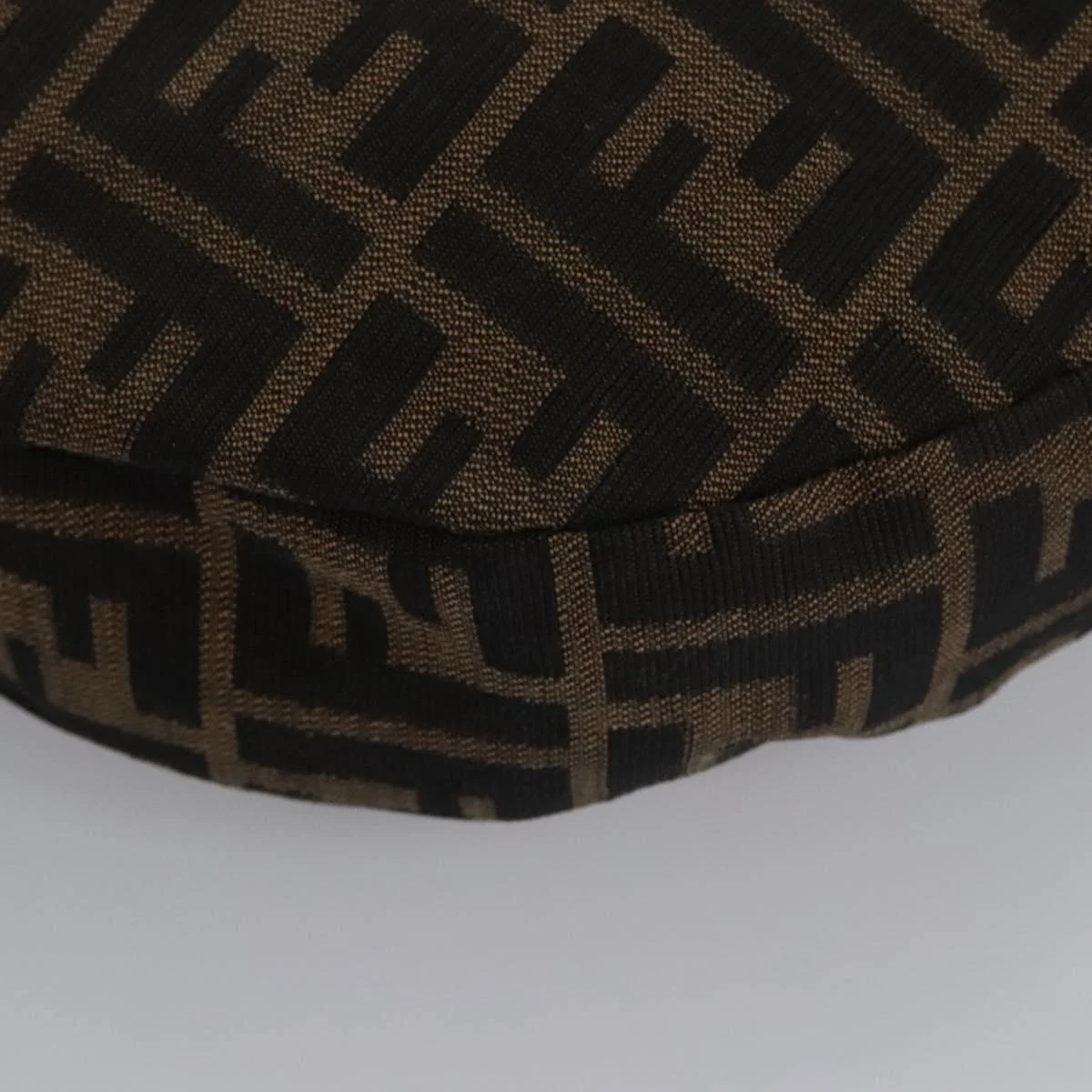 Zucca Canvas Shoulder Bag Brown Black Silver - Image 13