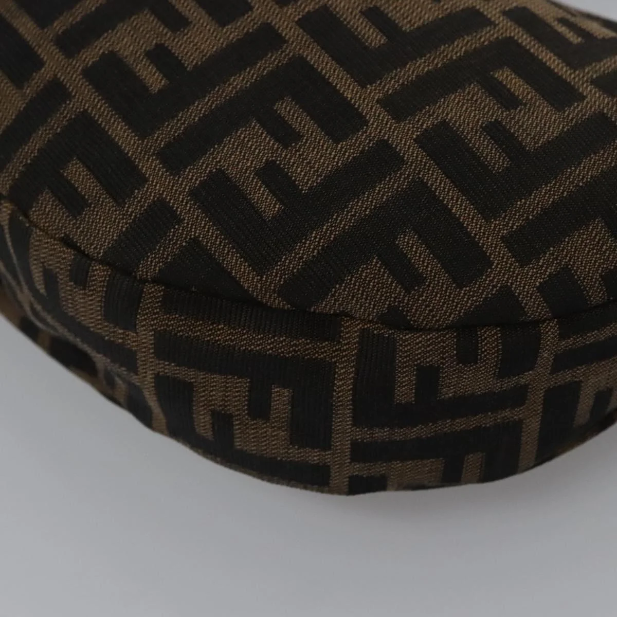 Zucca Canvas Shoulder Bag Brown Black Silver - Image 14