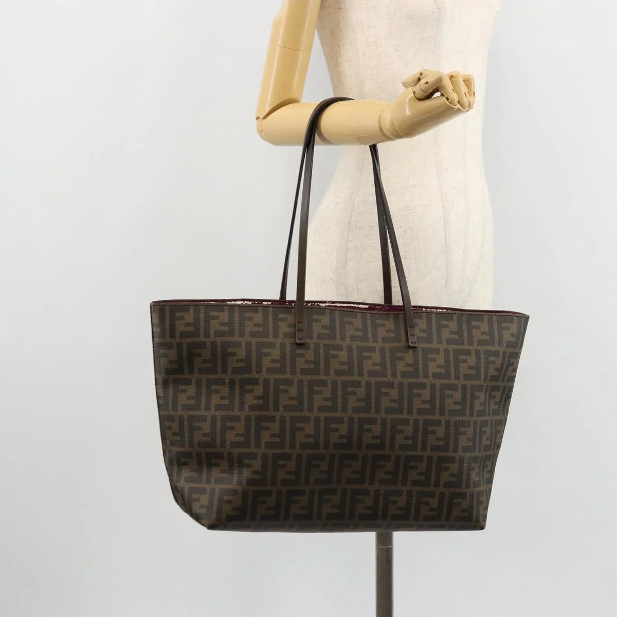 Zucca Canvas Tote Bag Black Brown - Image 24