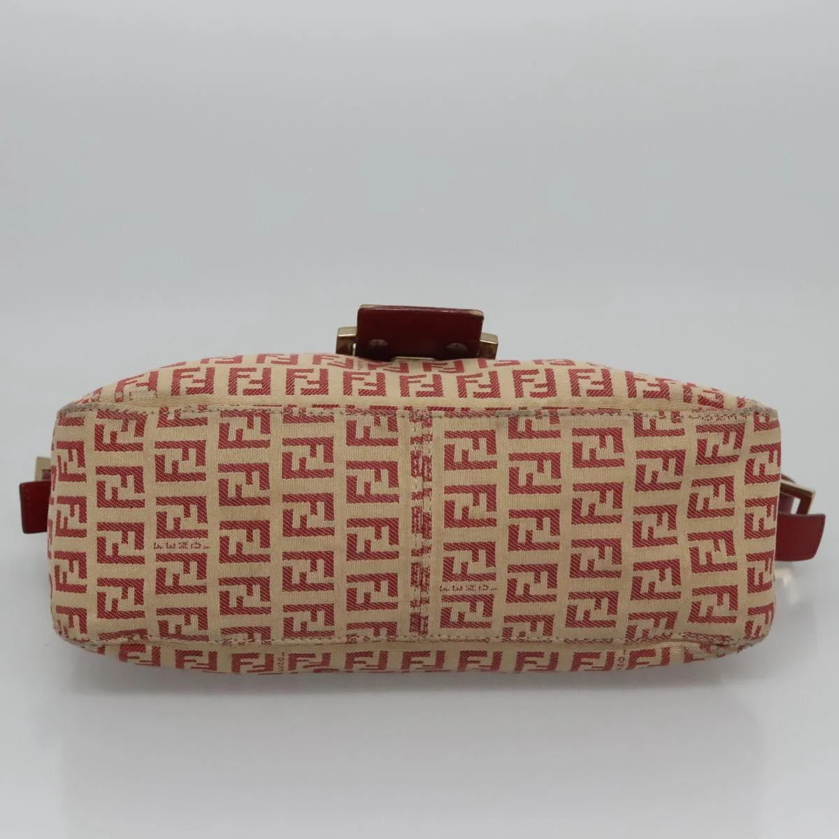 Zucchino Canvas Mamma Baguette Shoulder Bag Beige Red - Image 10