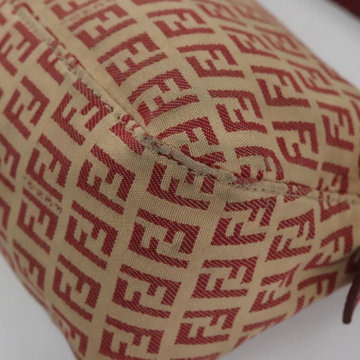 Zucchino Canvas Mamma Baguette Shoulder Bag Beige Red - Image 14