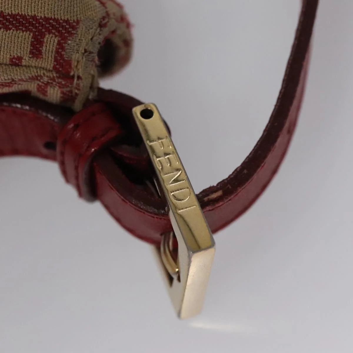 Zucchino Canvas Mamma Baguette Shoulder Bag Beige Red - Image 15